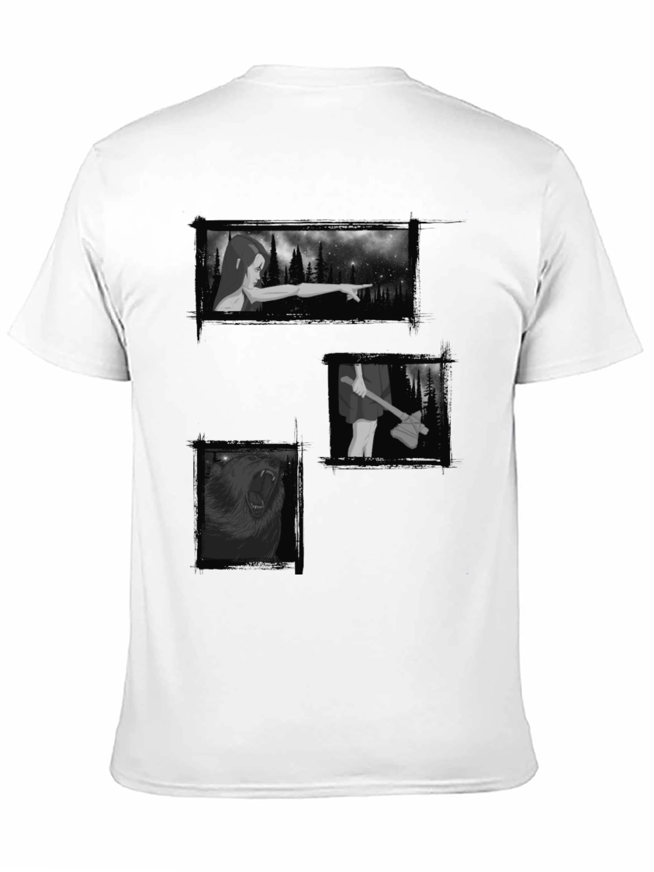 Mystic Black Graphic Tee - Forest Scenes