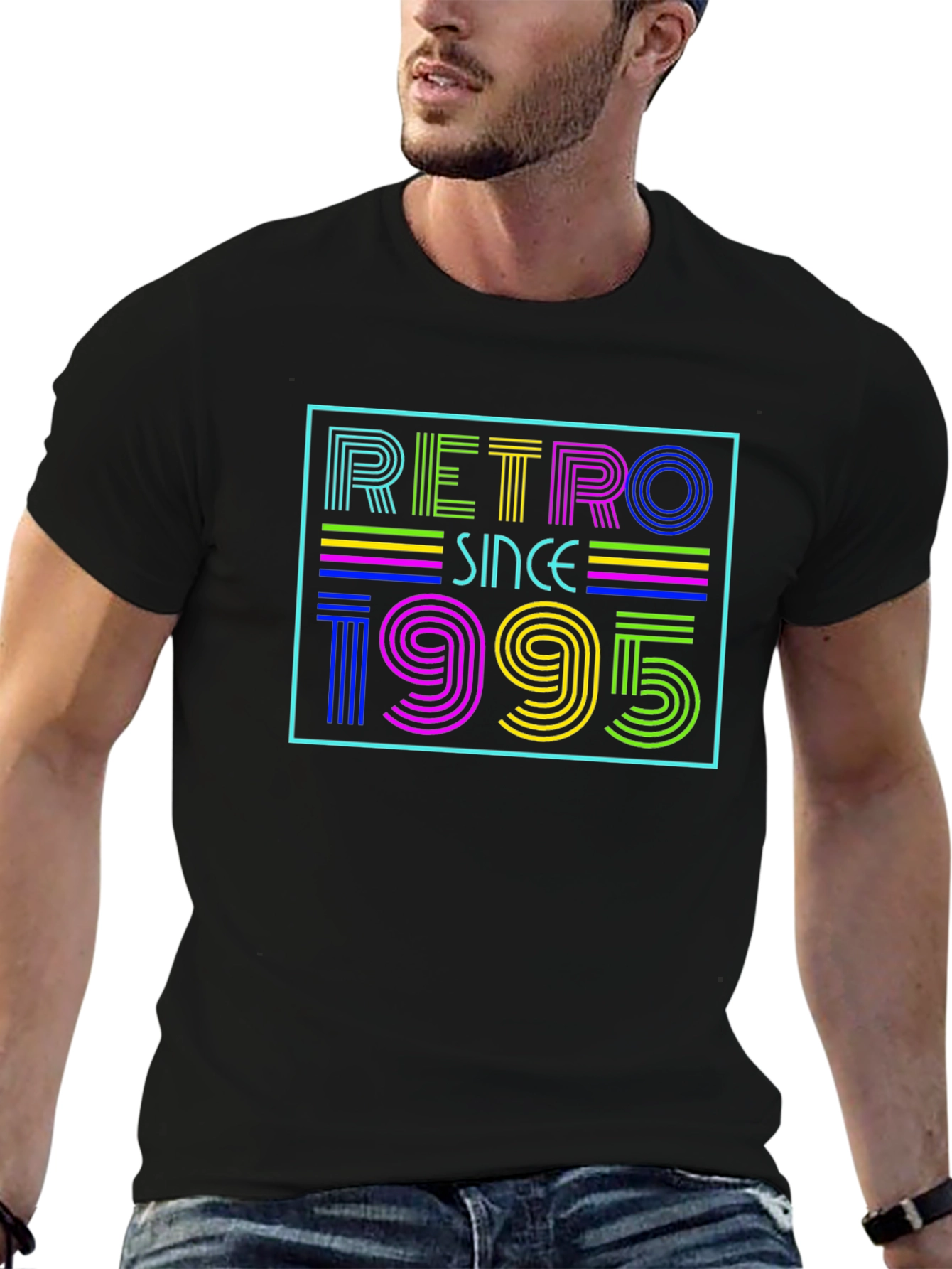 Retro Since 1995 Black Graphic Tee
