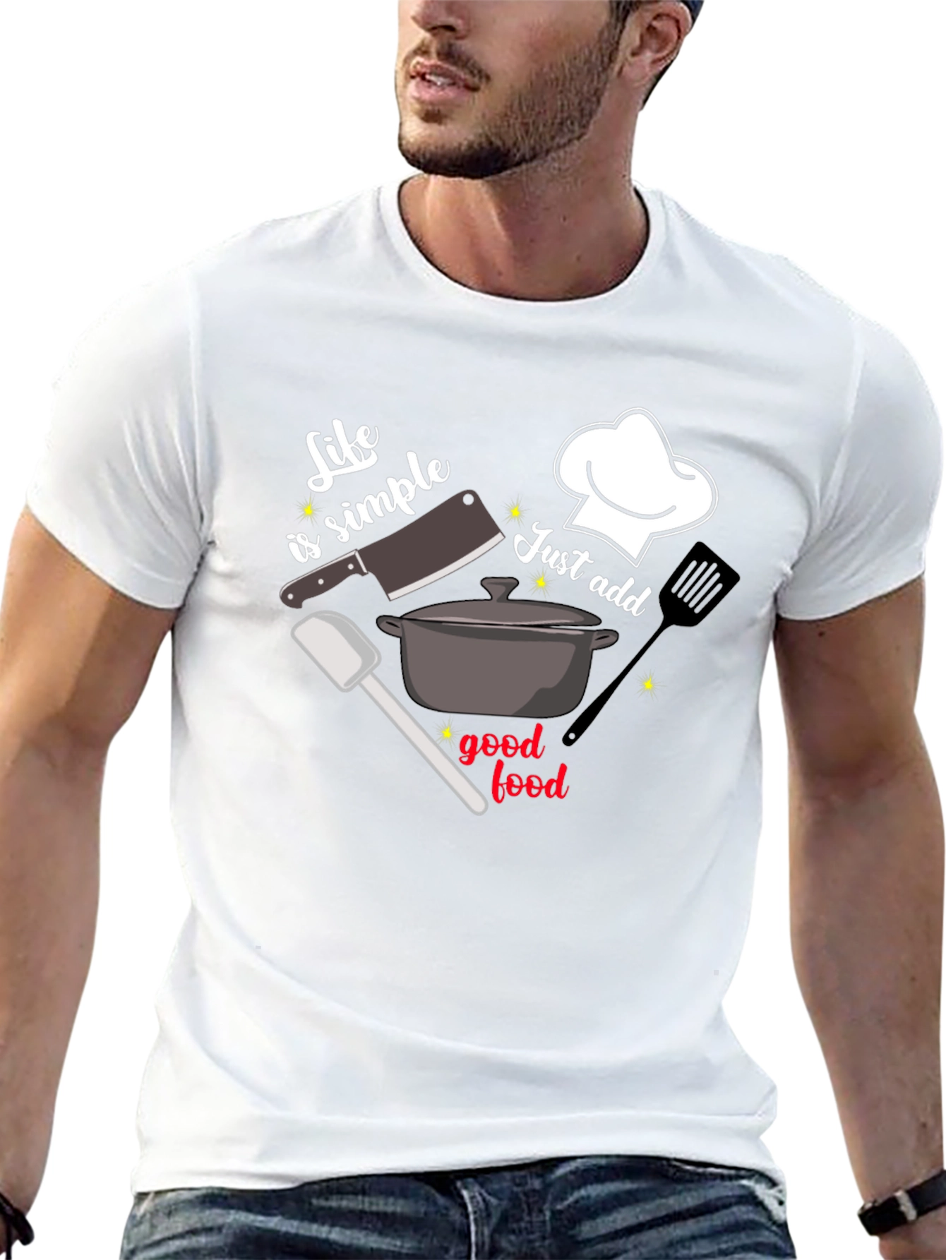 Life Is Simple Just Add Good Food T-Shirt