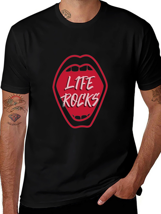 Life Rocks Graphic Tee - Black