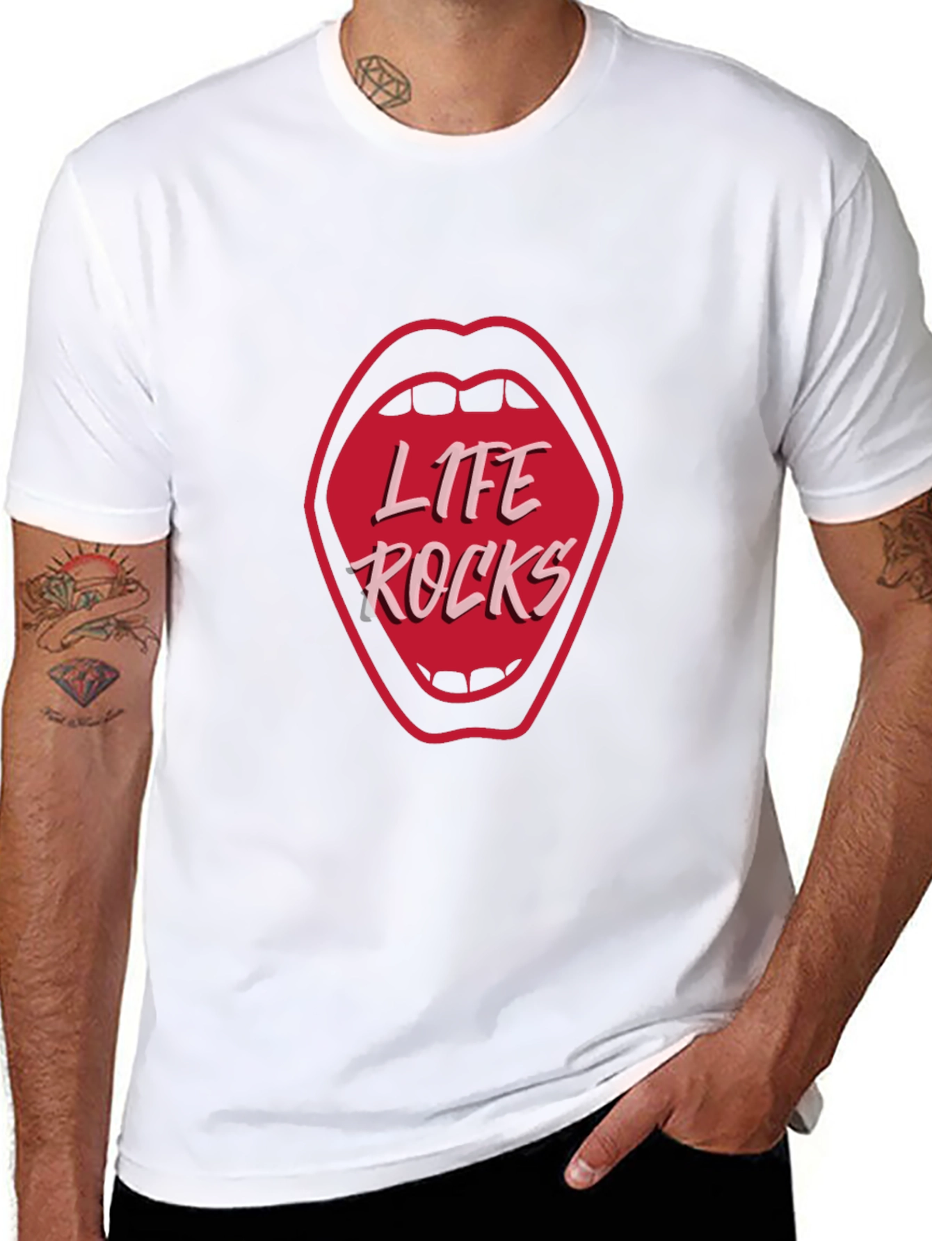 Life Rocks Graphic Tee - Black