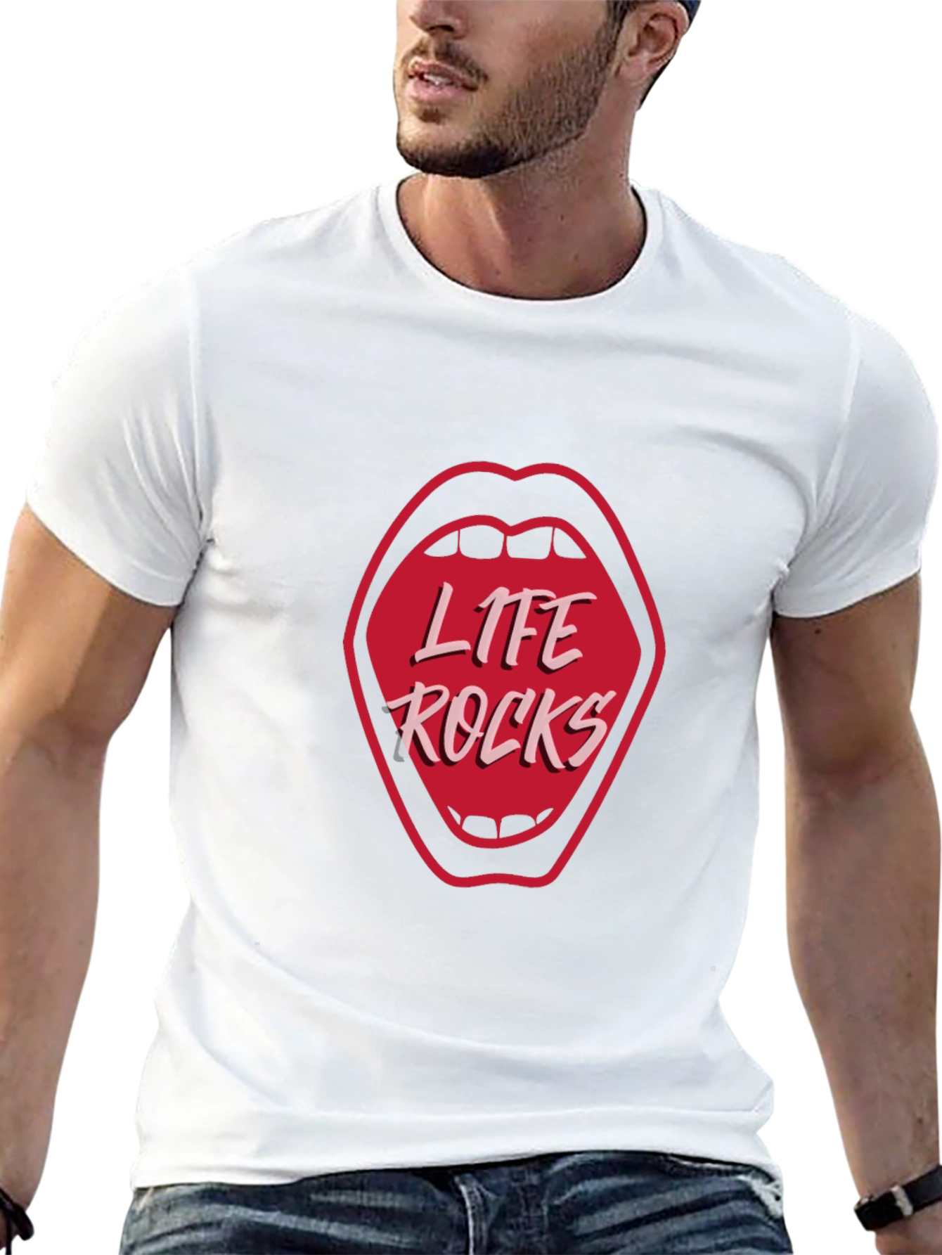 Life Rocks Graphic Tee - Black
