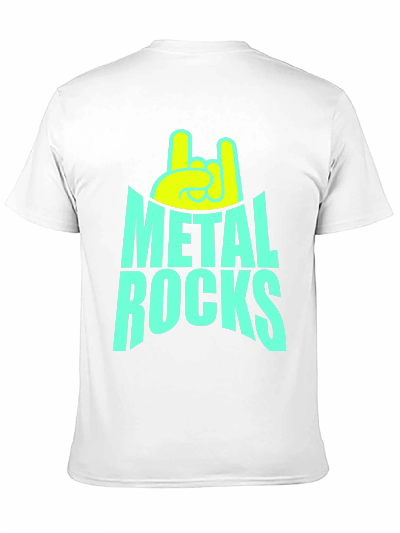 Metal Rocks Graphic Tee - Black Cotton T-Shirt