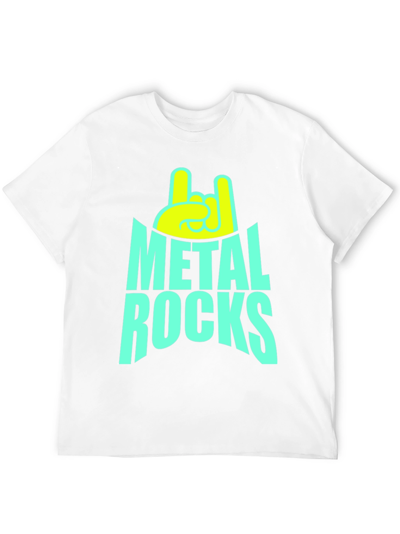 Metal Rocks Graphic Tee - Black Cotton T-Shirt