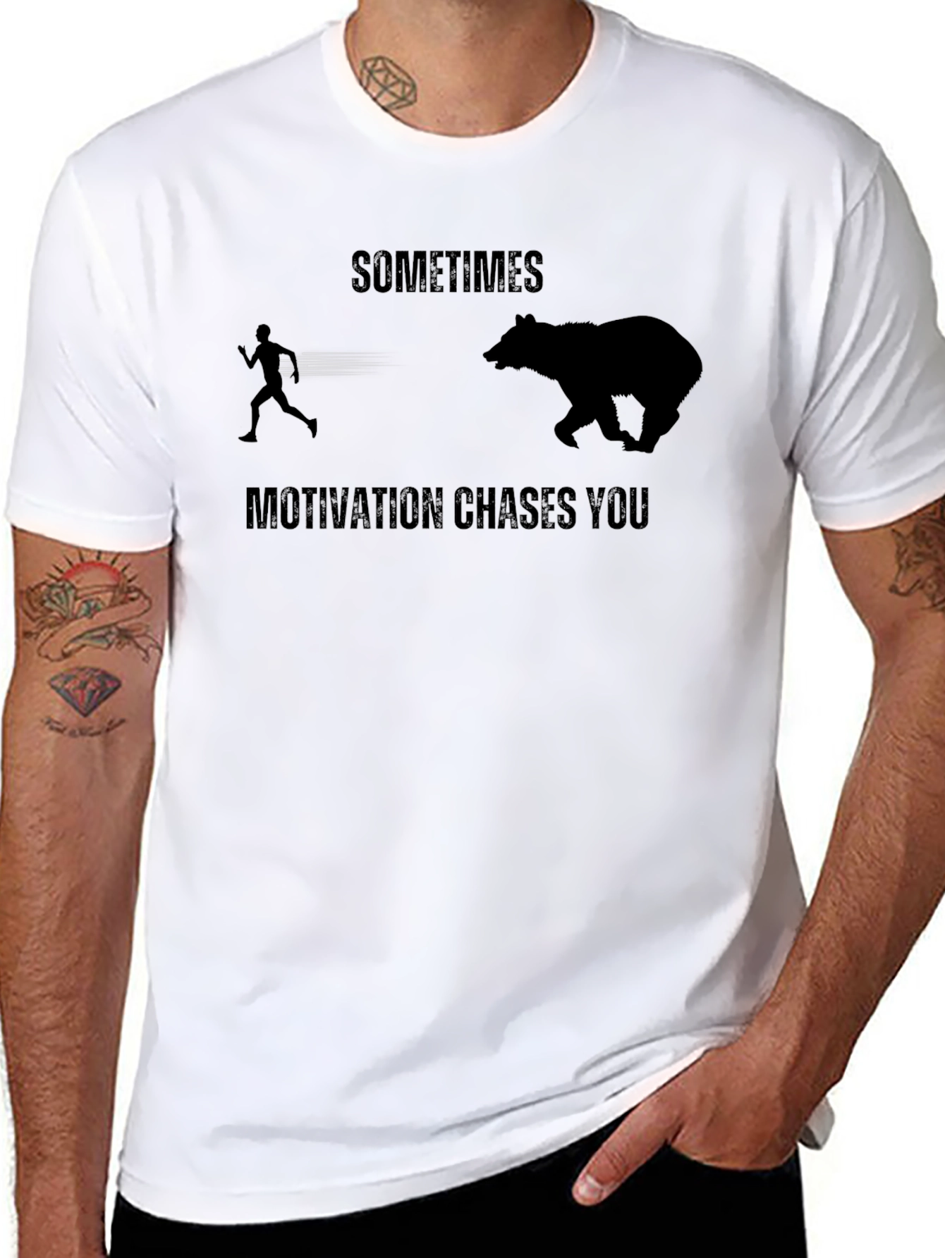 Motivational Chase Black T-Shirt