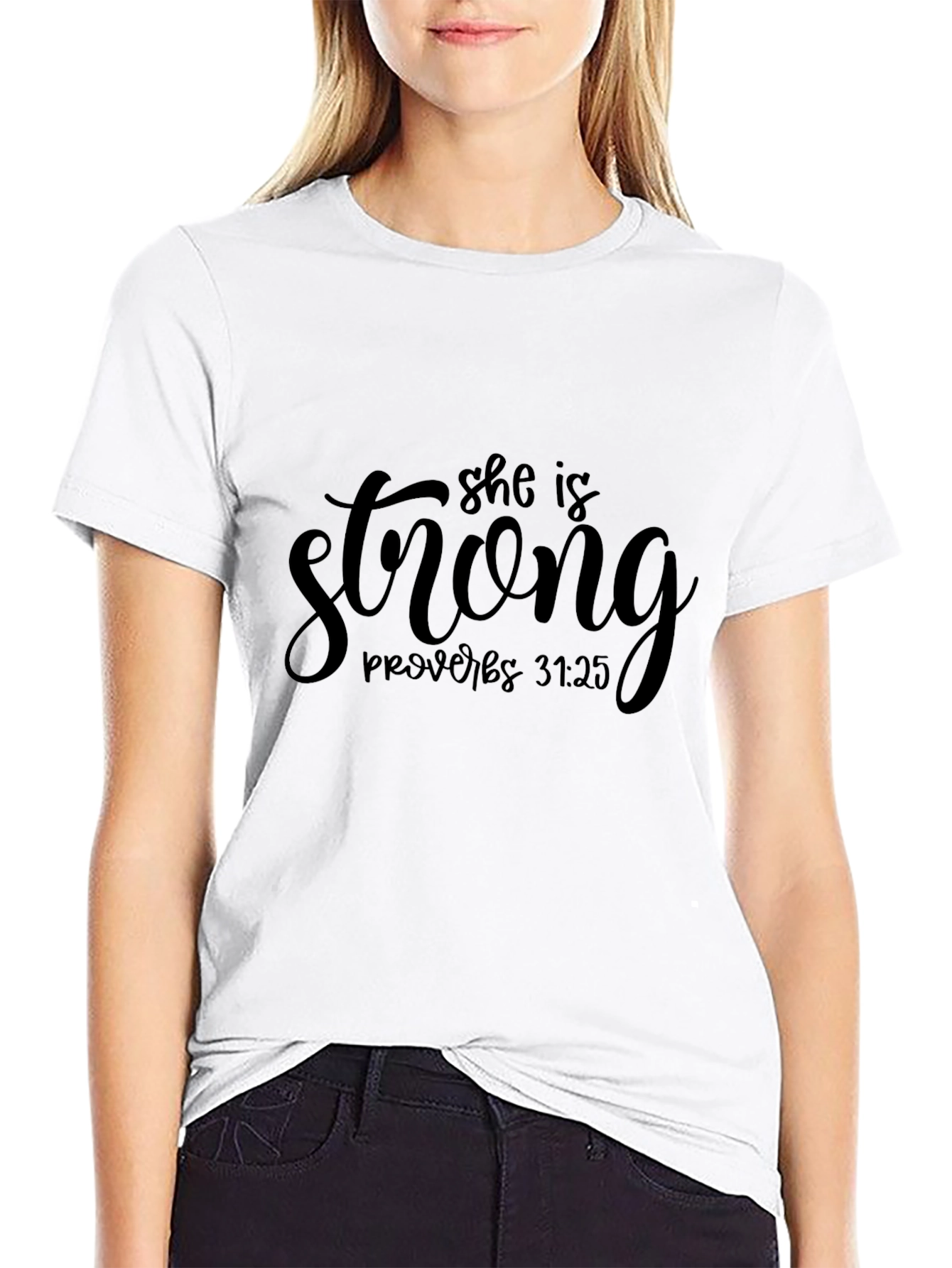 She Is Strong Proverbs T-Shirt