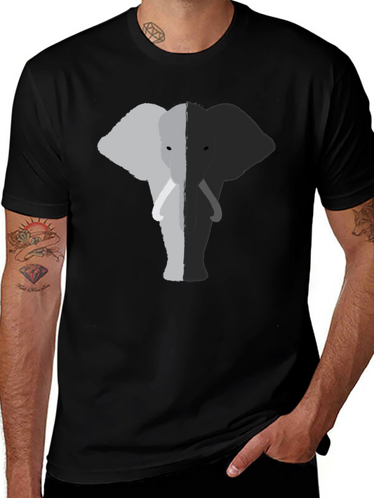 Elephant Graphic Tee - Black Cotton Comfort