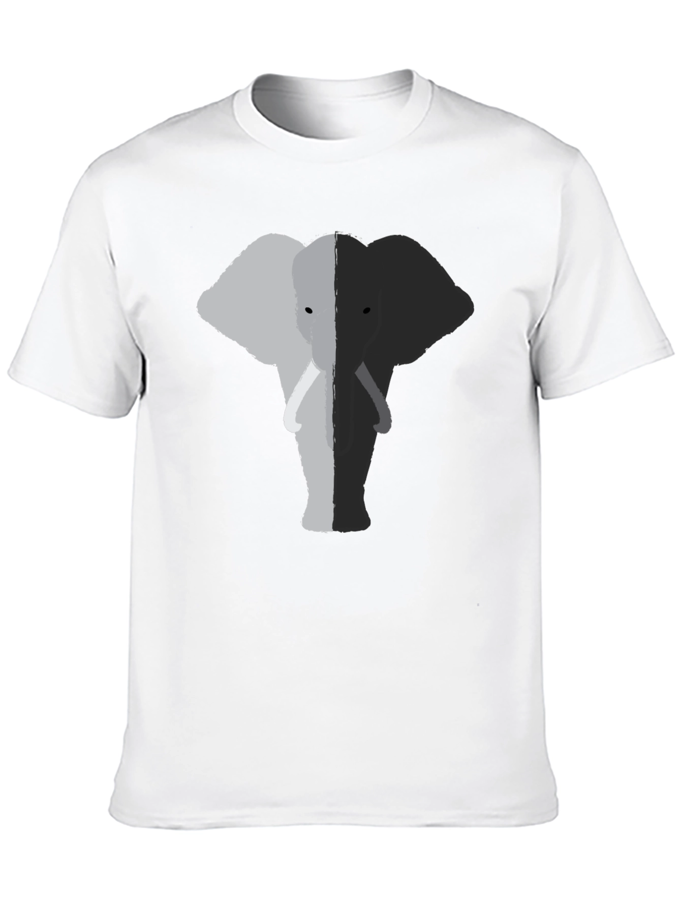 Elephant Graphic Tee - Black Cotton Comfort