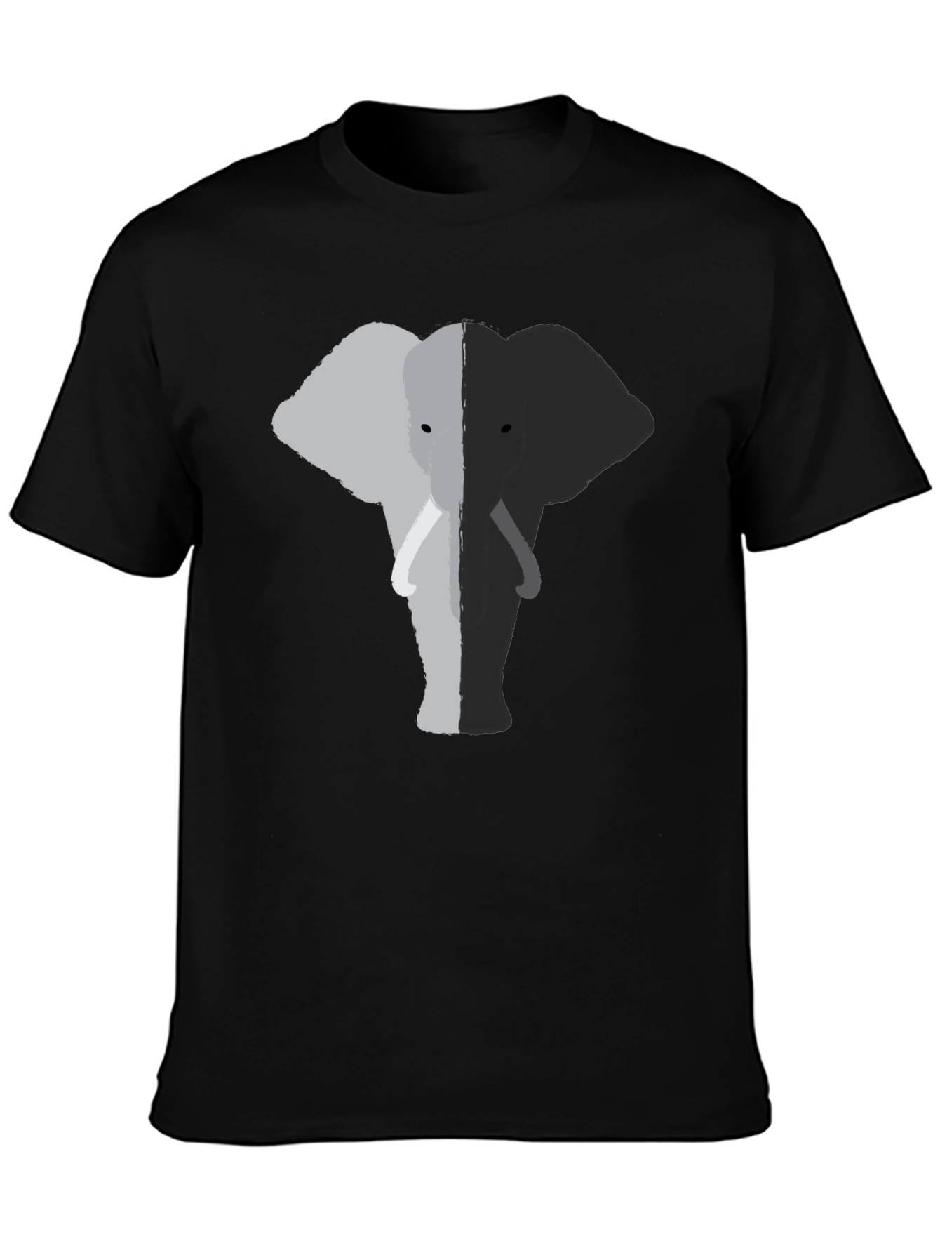 Elephant Graphic Tee - Black Cotton Comfort