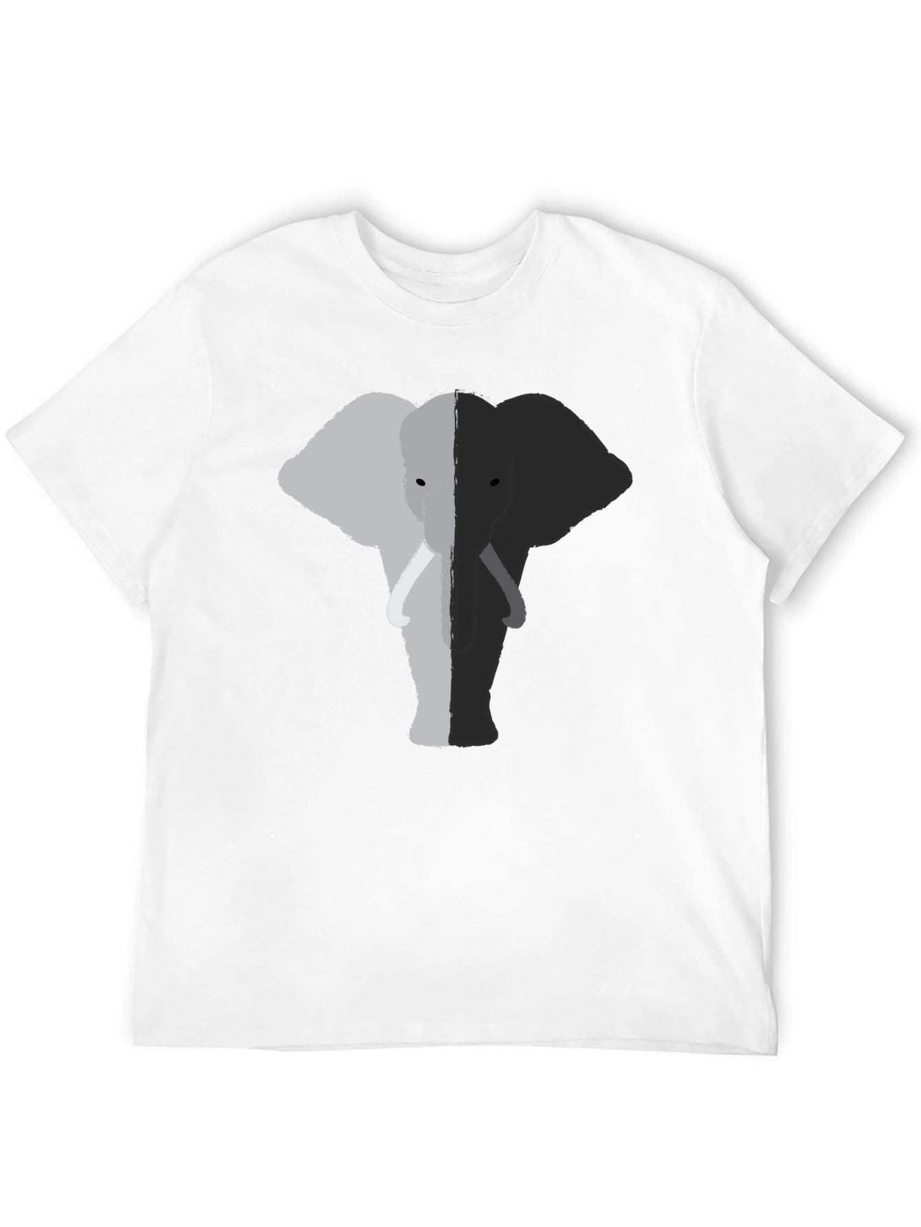 Elephant Graphic Tee - Black Cotton Comfort