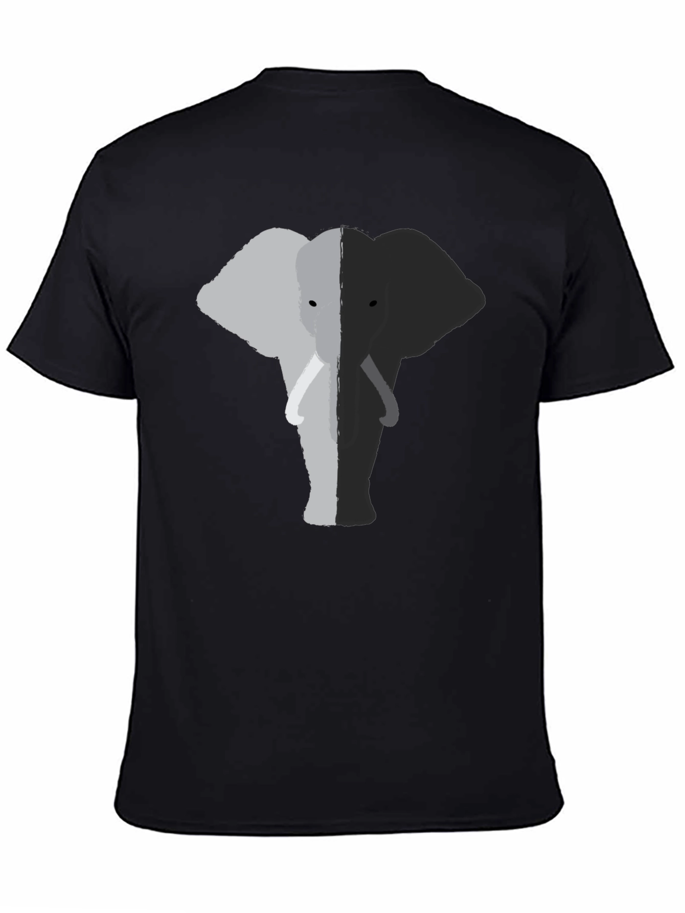 Elephant Graphic Tee - Black Cotton Comfort