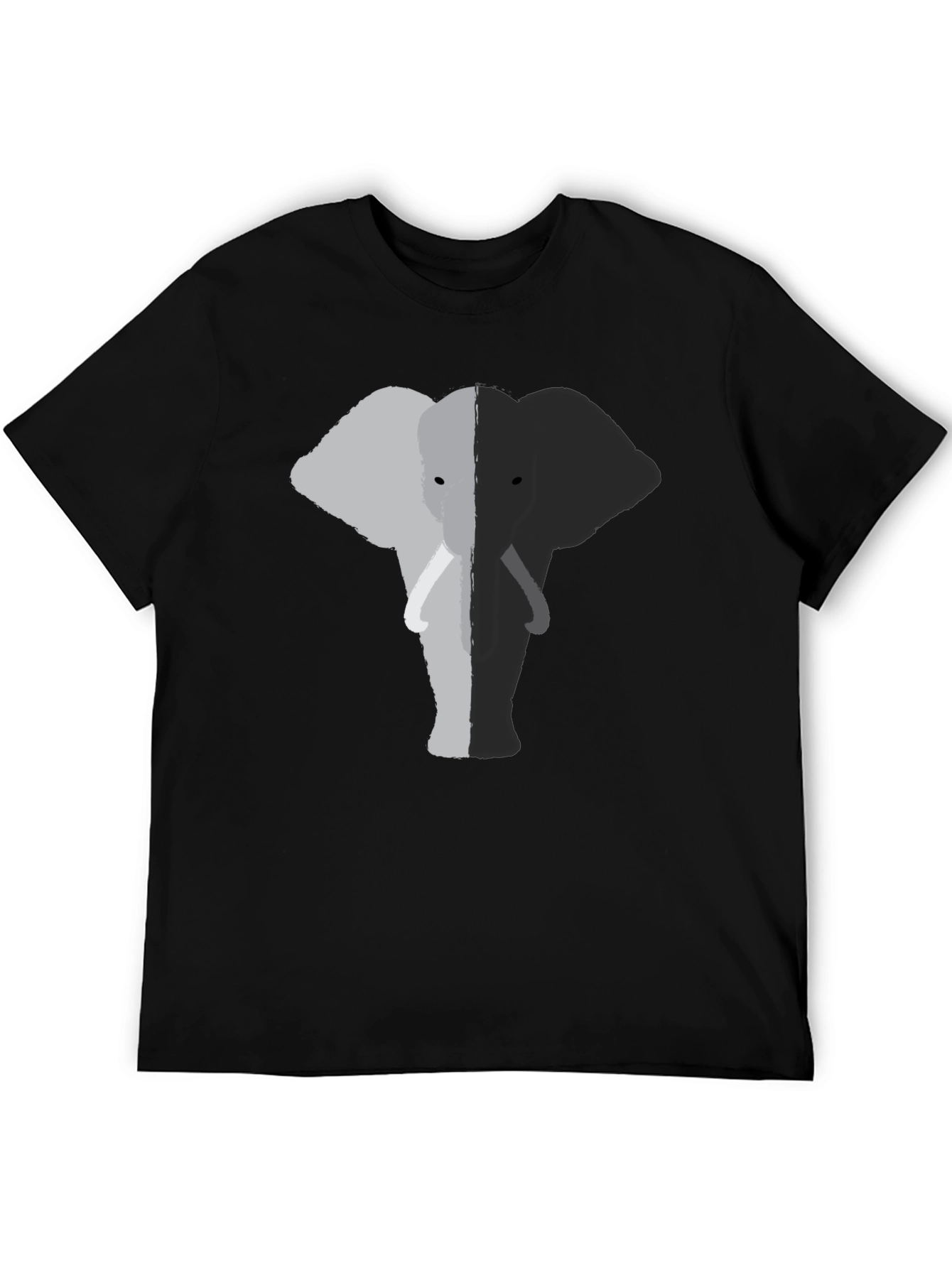 Elephant Graphic Tee - Black Cotton Comfort