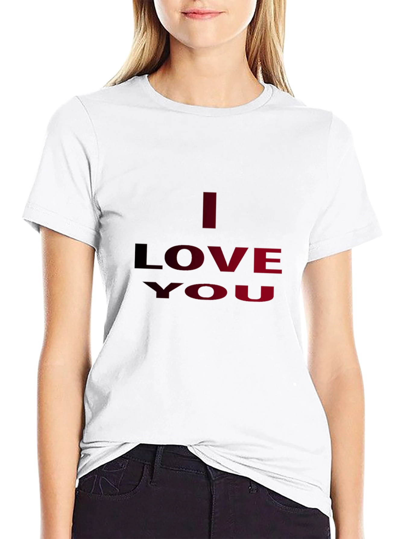 I Love You Graphic Tee - Black Casual T-Shirt