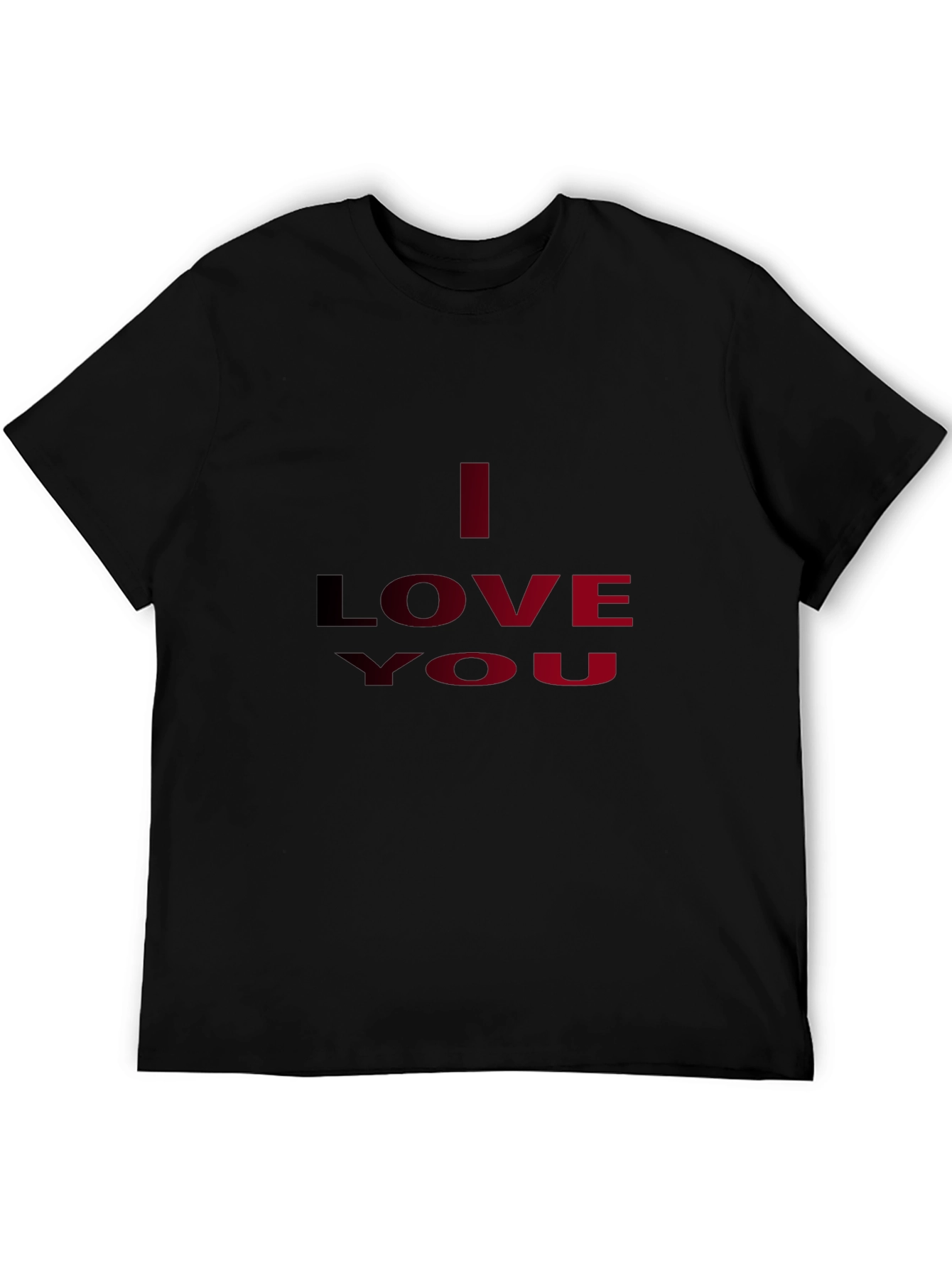 I Love You Graphic Tee - Black Casual T-Shirt