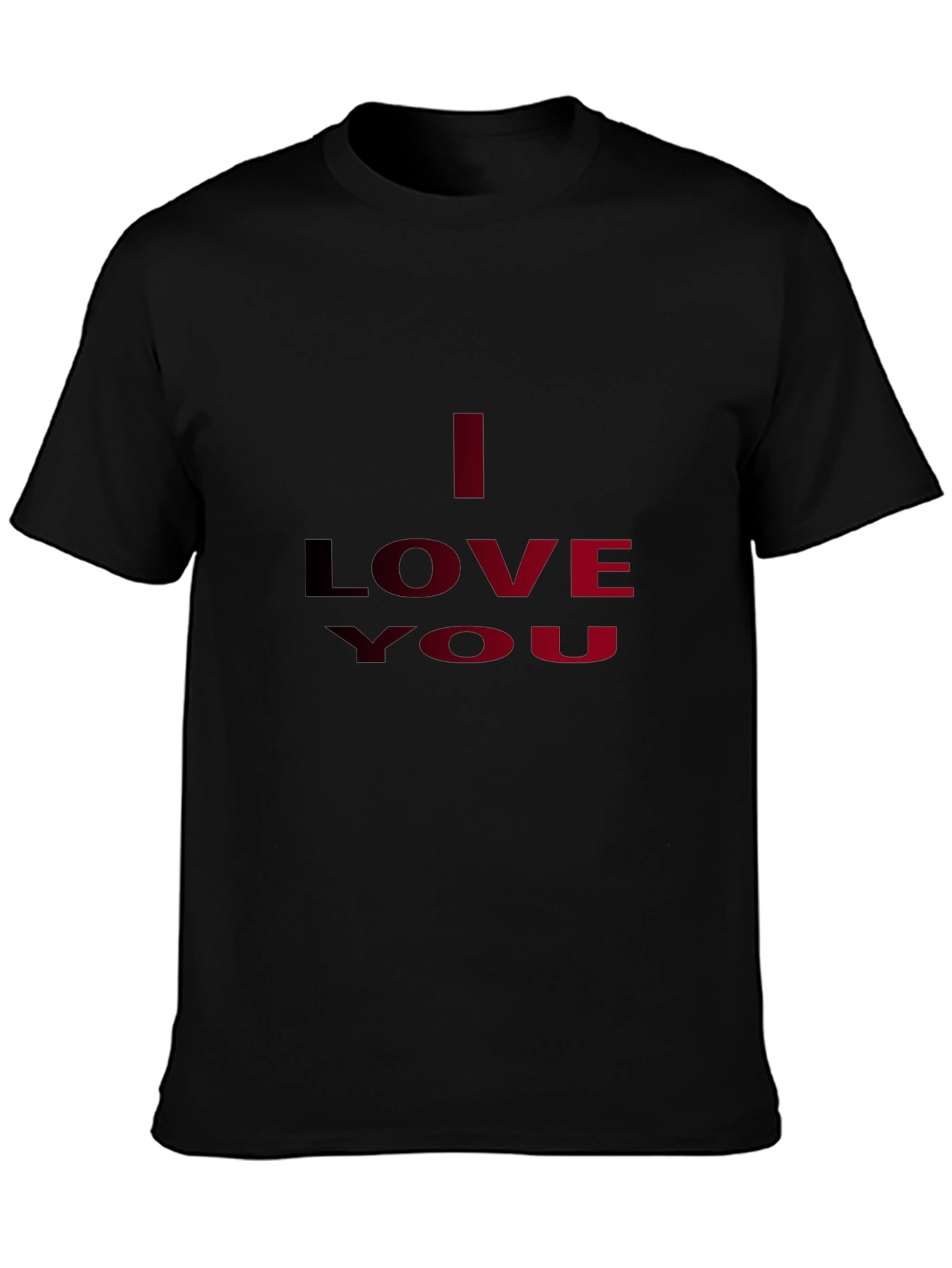 I Love You Graphic Tee - Black Casual T-Shirt