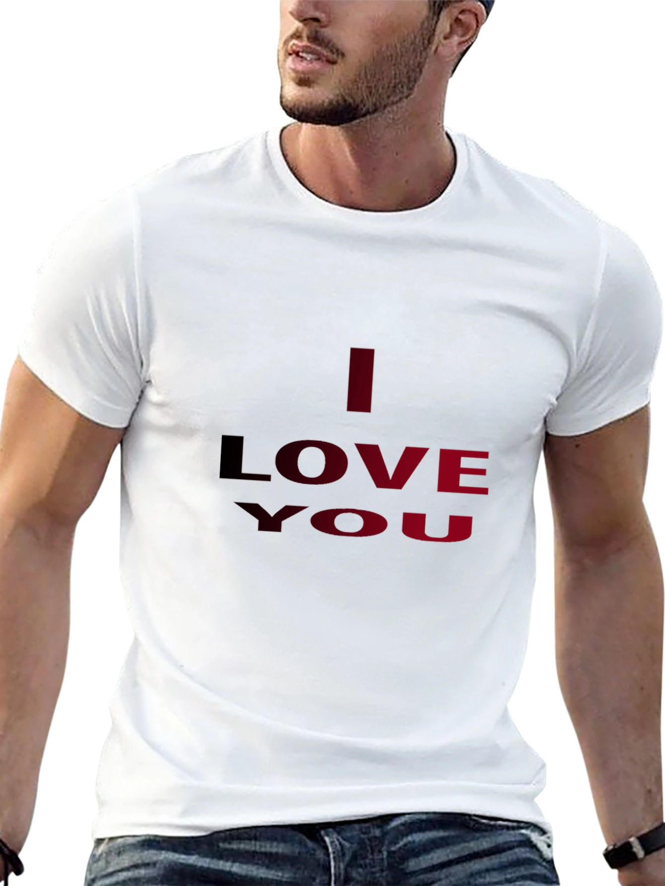 I Love You Graphic Tee - Black Casual T-Shirt