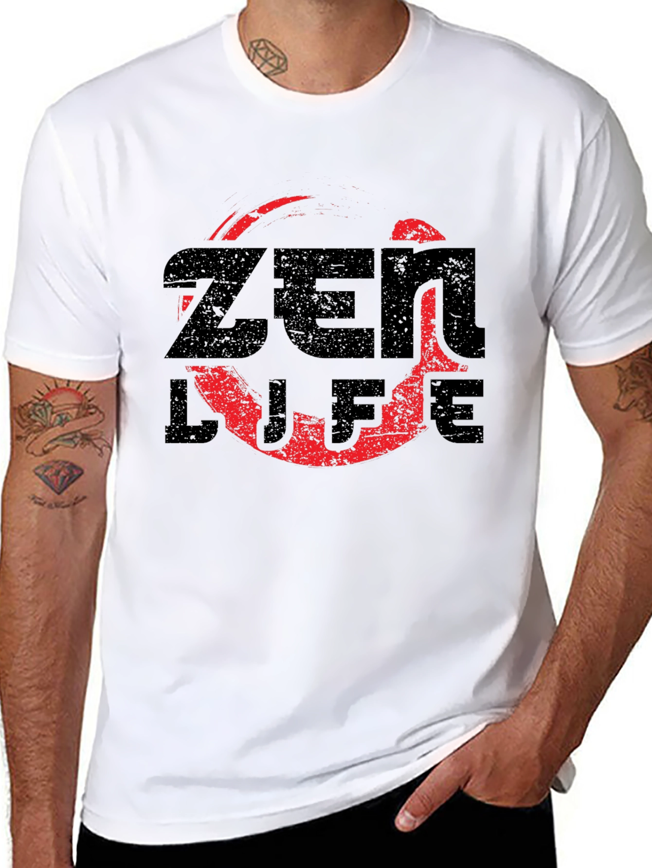Zen Life Graphic T-Shirt - Relaxed Fit Black
