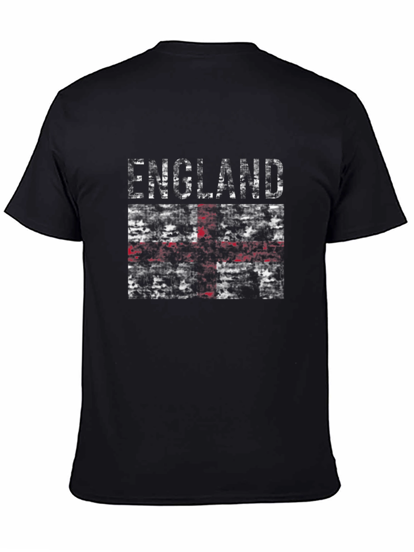 England Flag Graphic Black T-Shirt