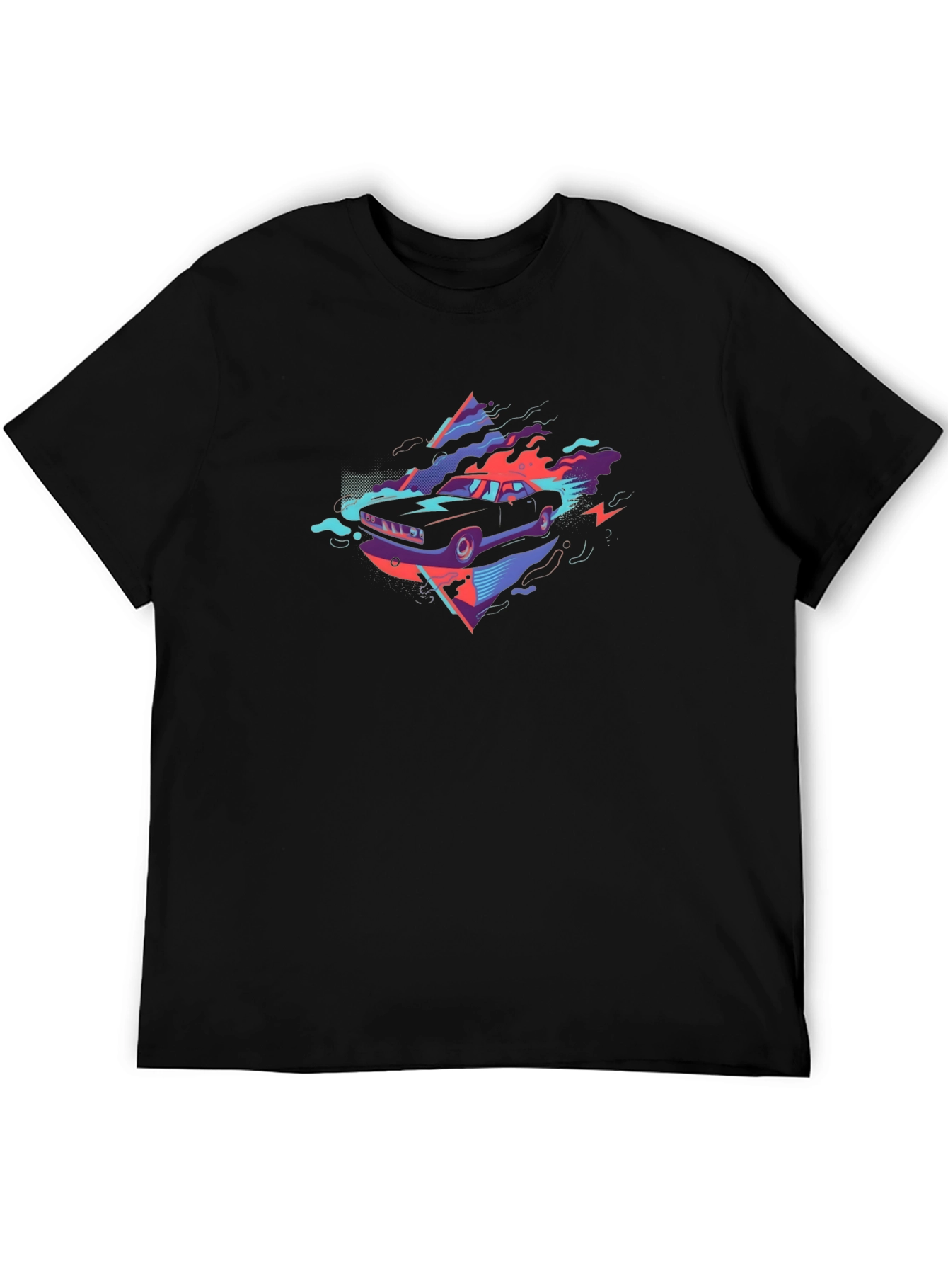 Retro Car Graphic Tee - Black