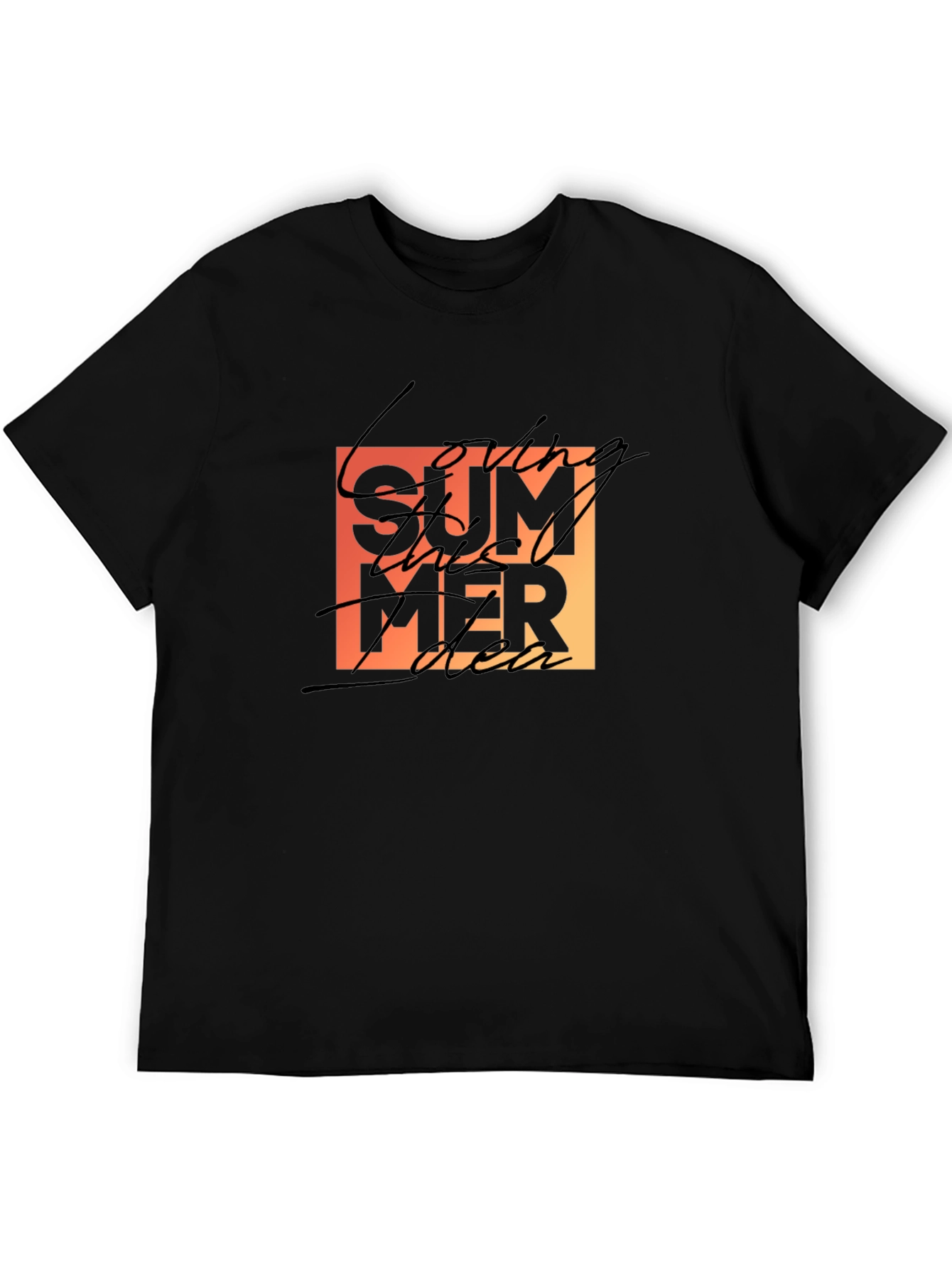 Summer Vibes Black T-Shirt