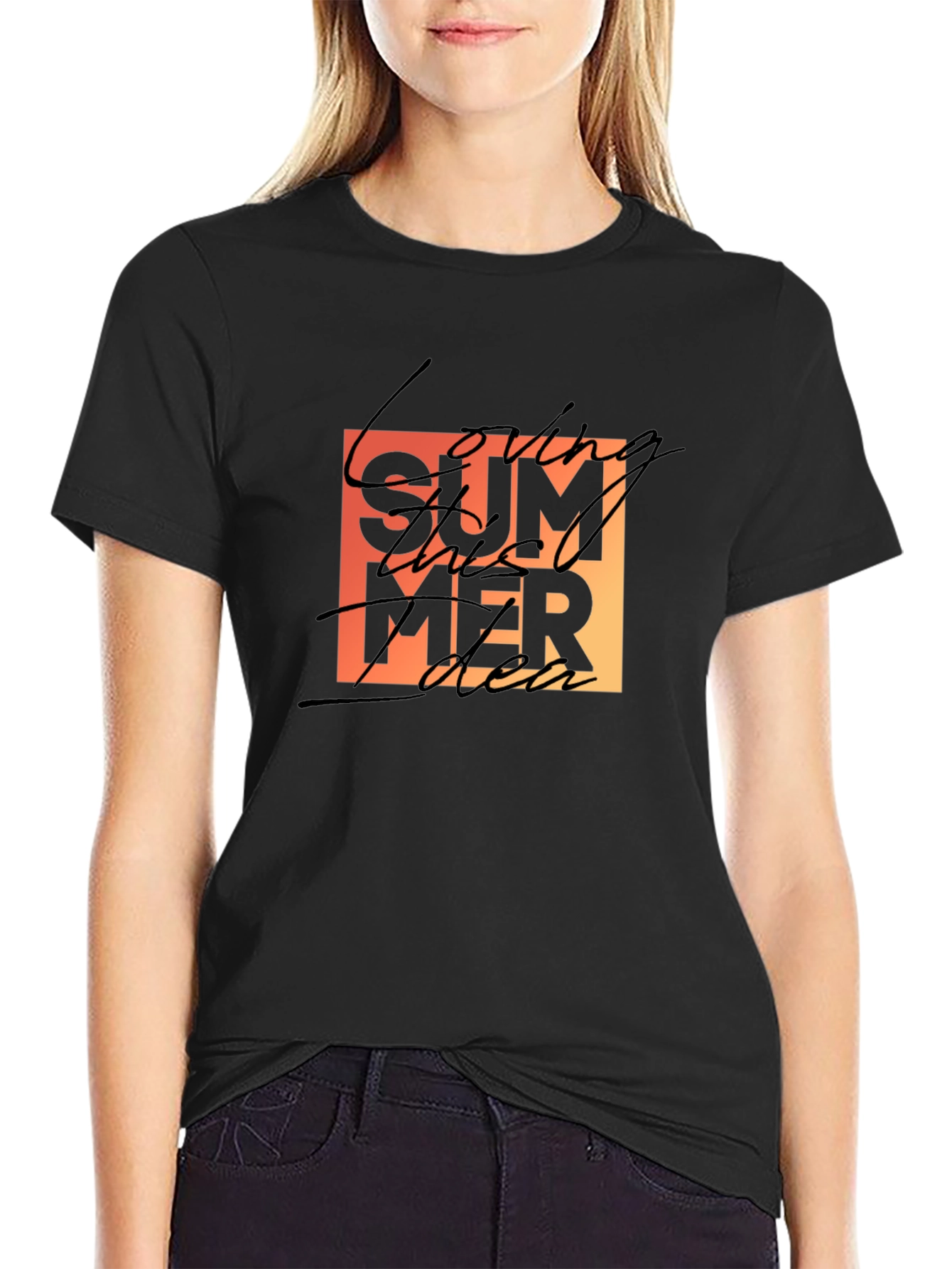 Summer Vibes Black T-Shirt