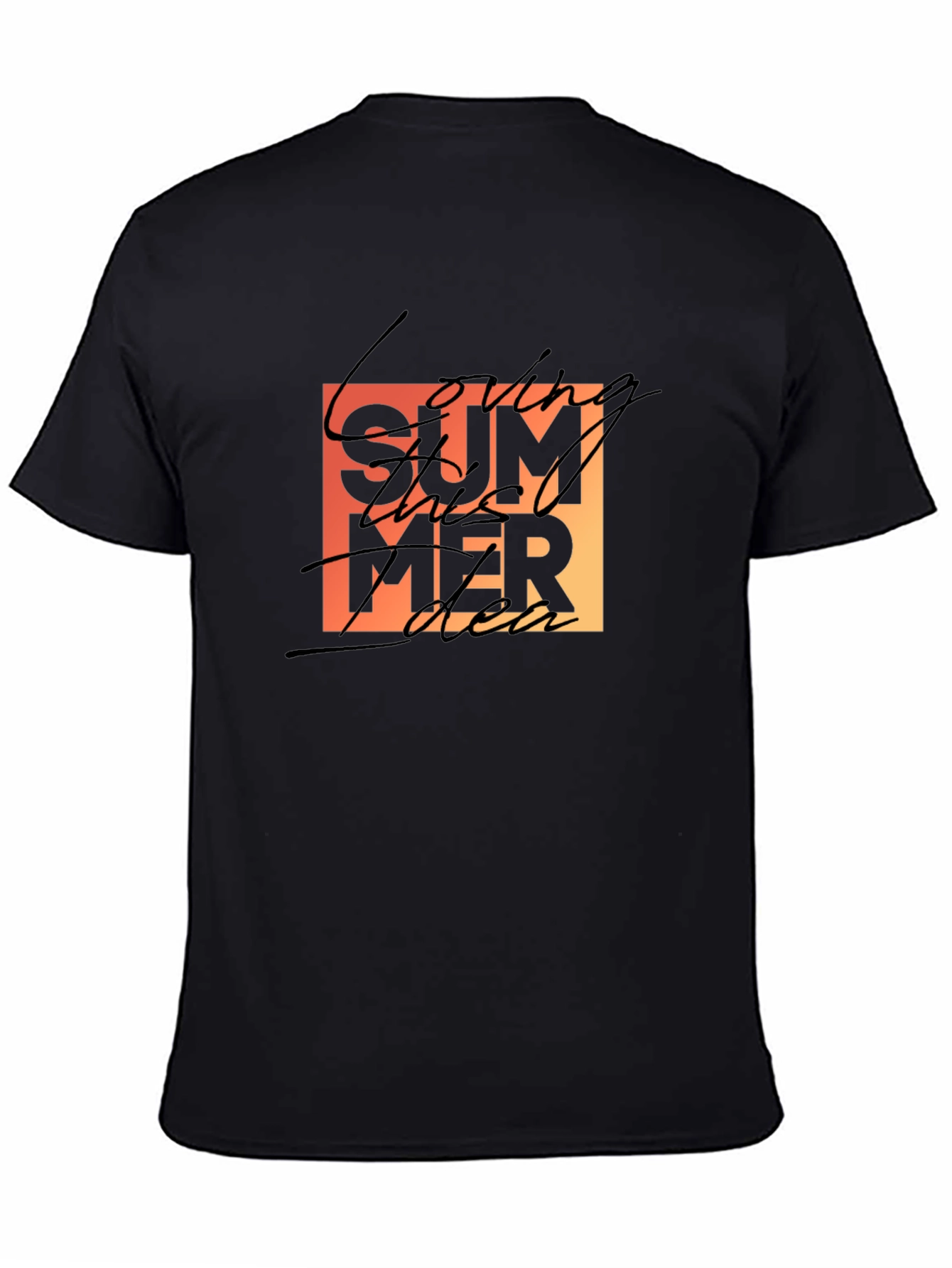 Summer Vibes Black T-Shirt