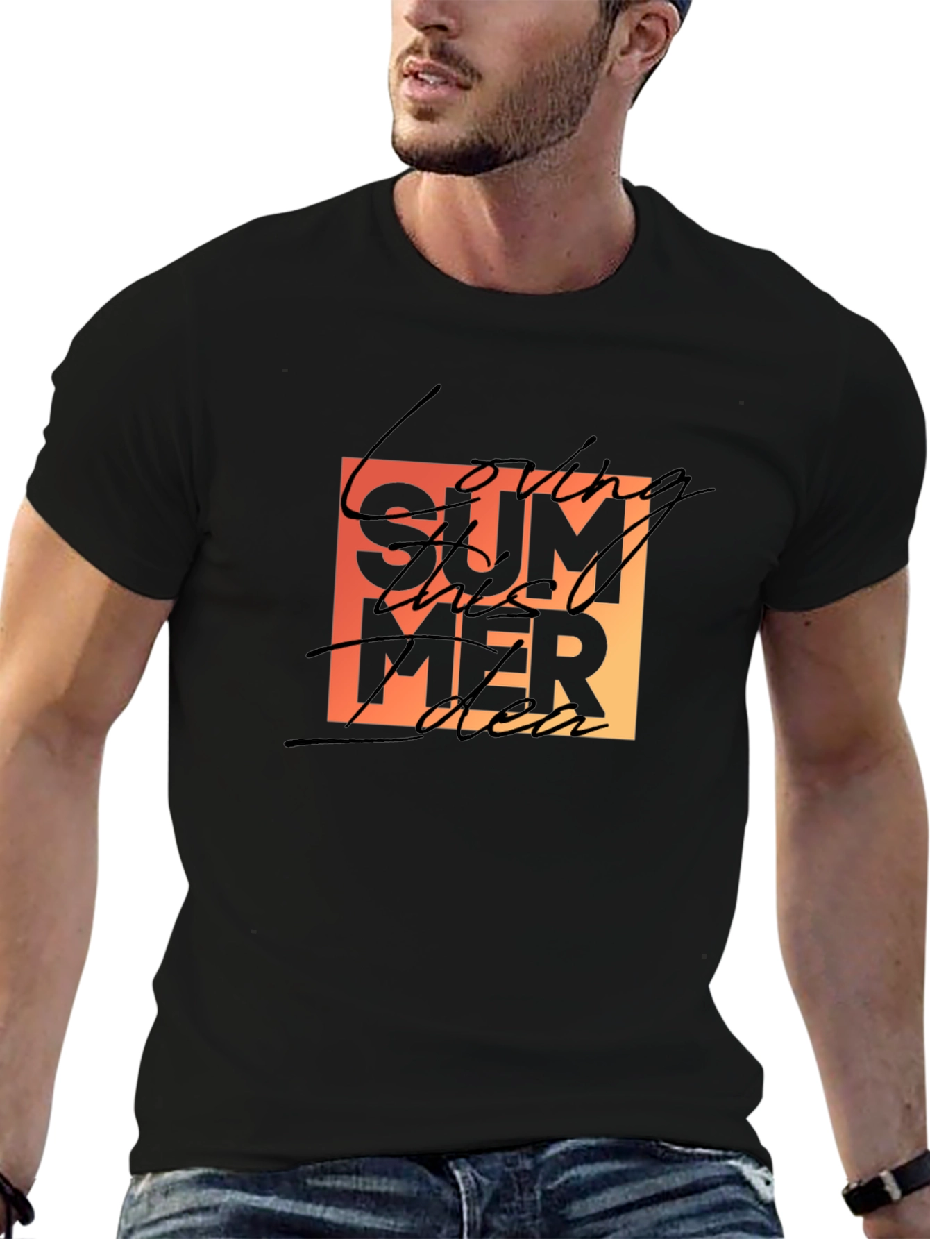 Summer Vibes Black T-Shirt