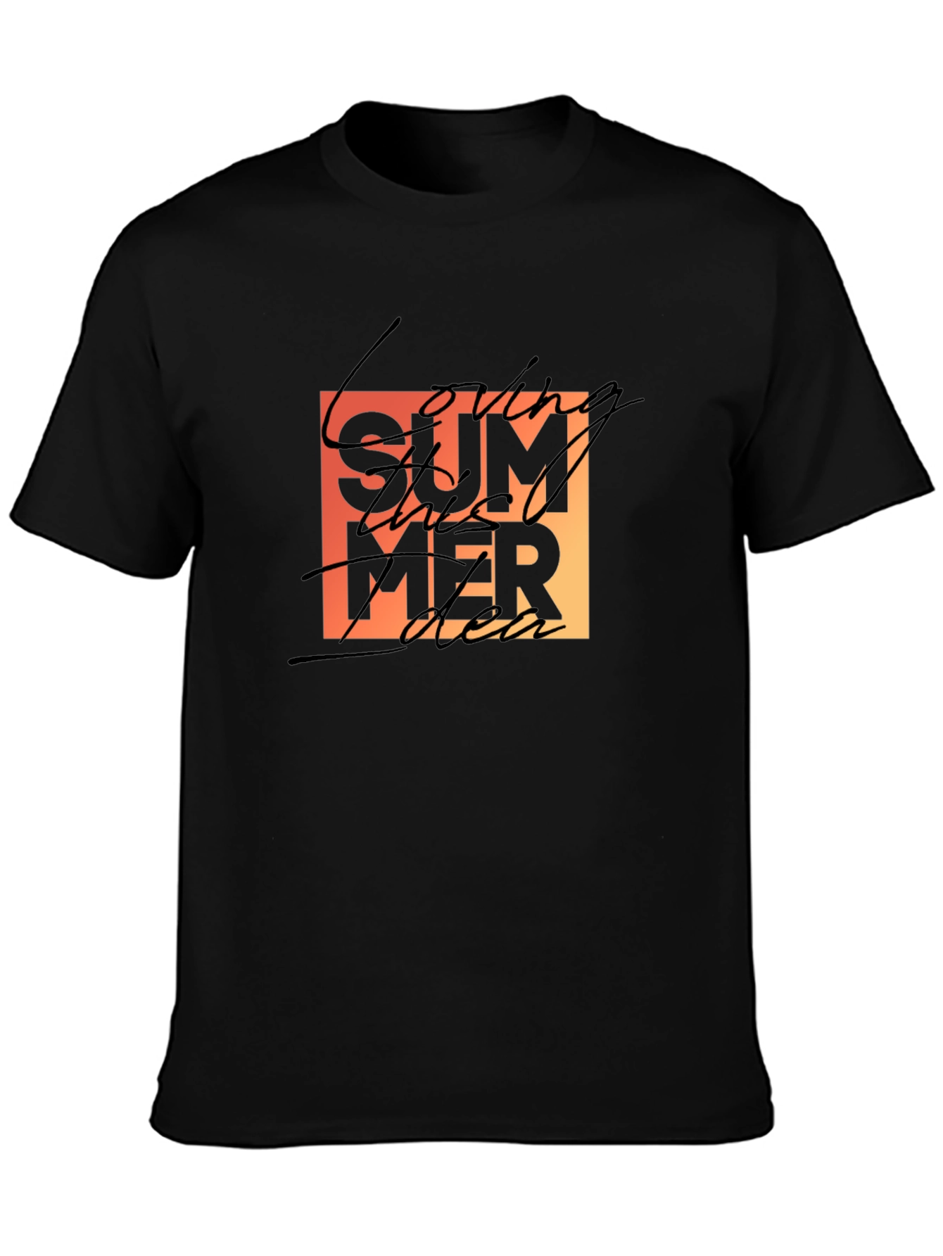 Summer Vibes Black T-Shirt