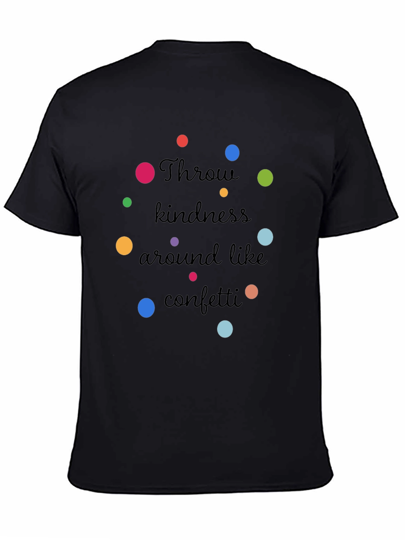 Kindness Confetti Black Graphic T-Shirt