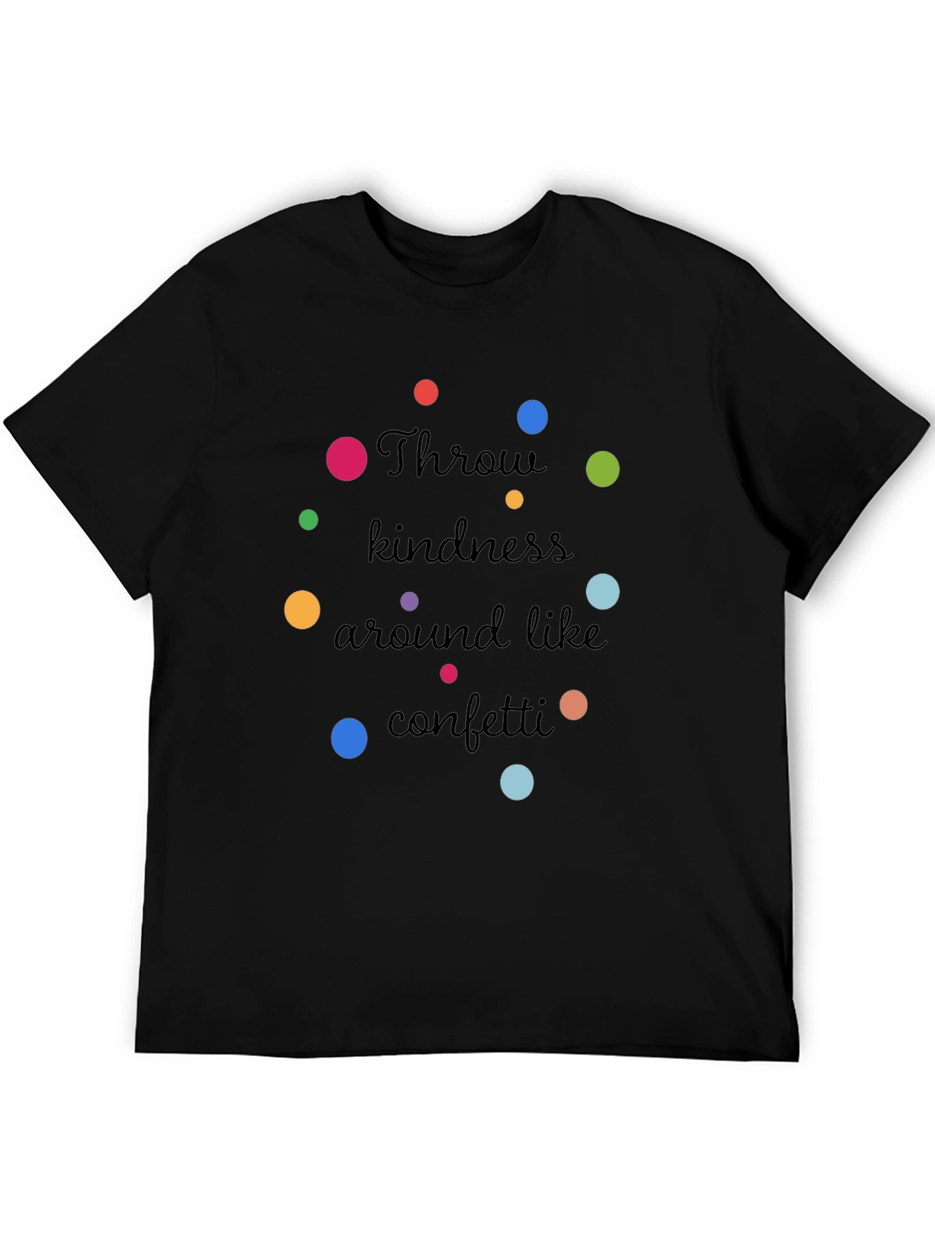 Kindness Confetti Black Graphic T-Shirt