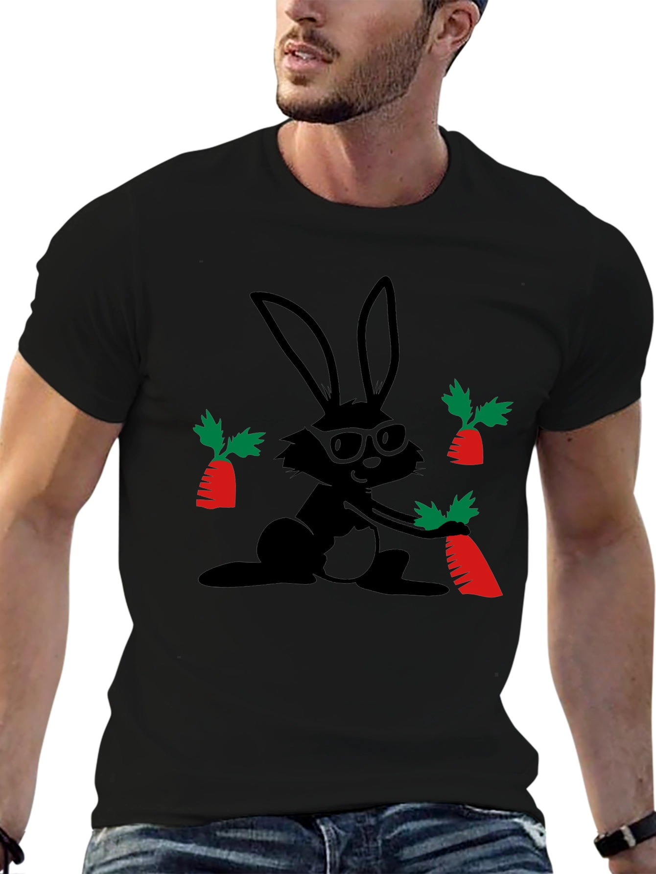 Cool Bunny & Carrot Graphic Tee