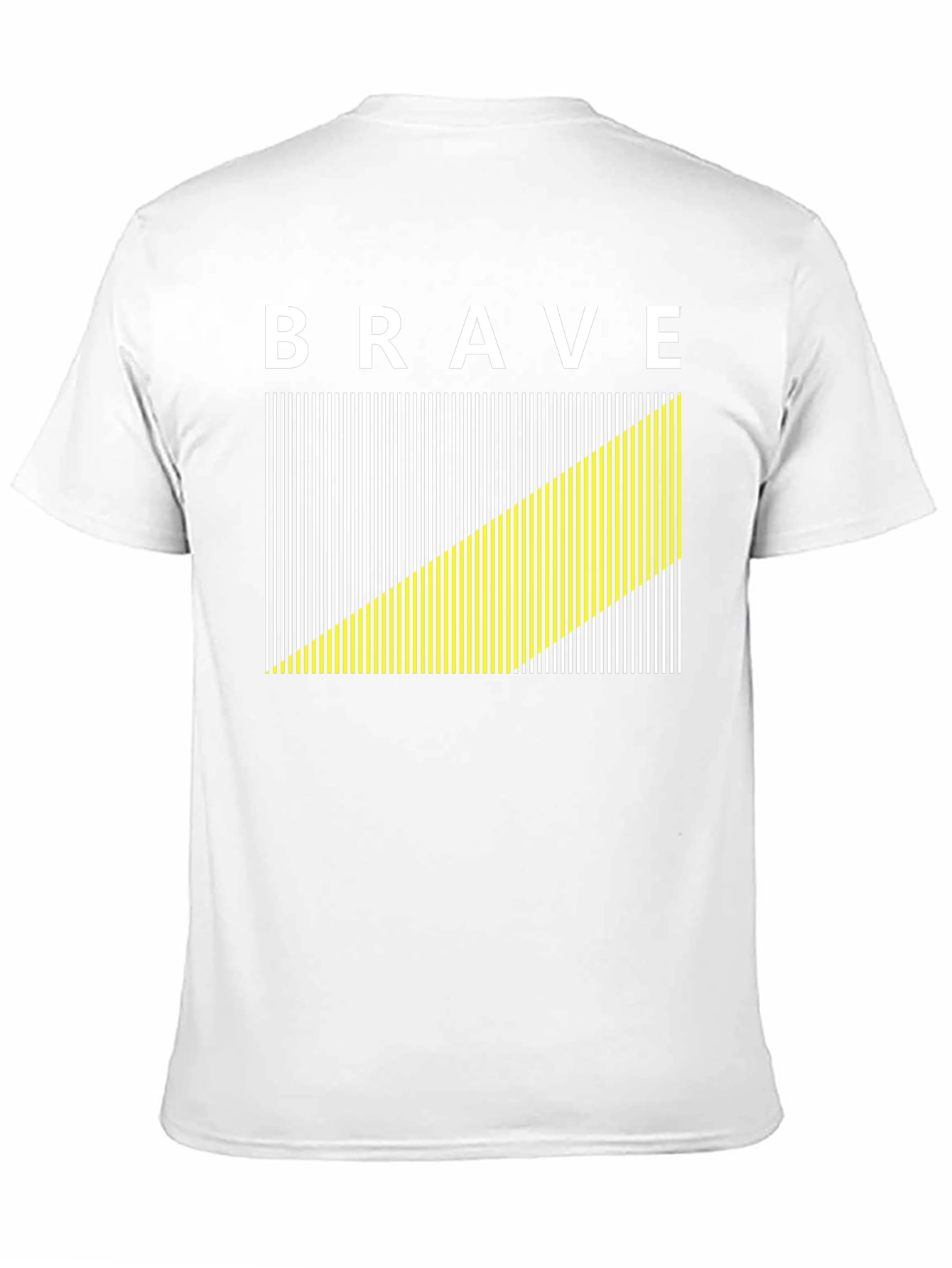 Brave Graphic Tee - Modern Striped Design