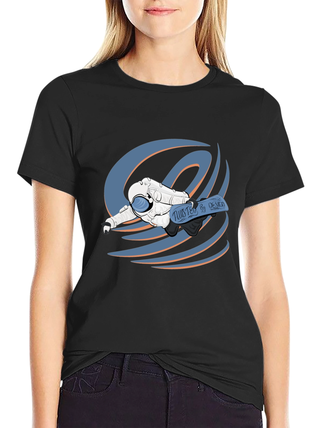 Astronaut Tee: Twisted By Design Black T-Shirt