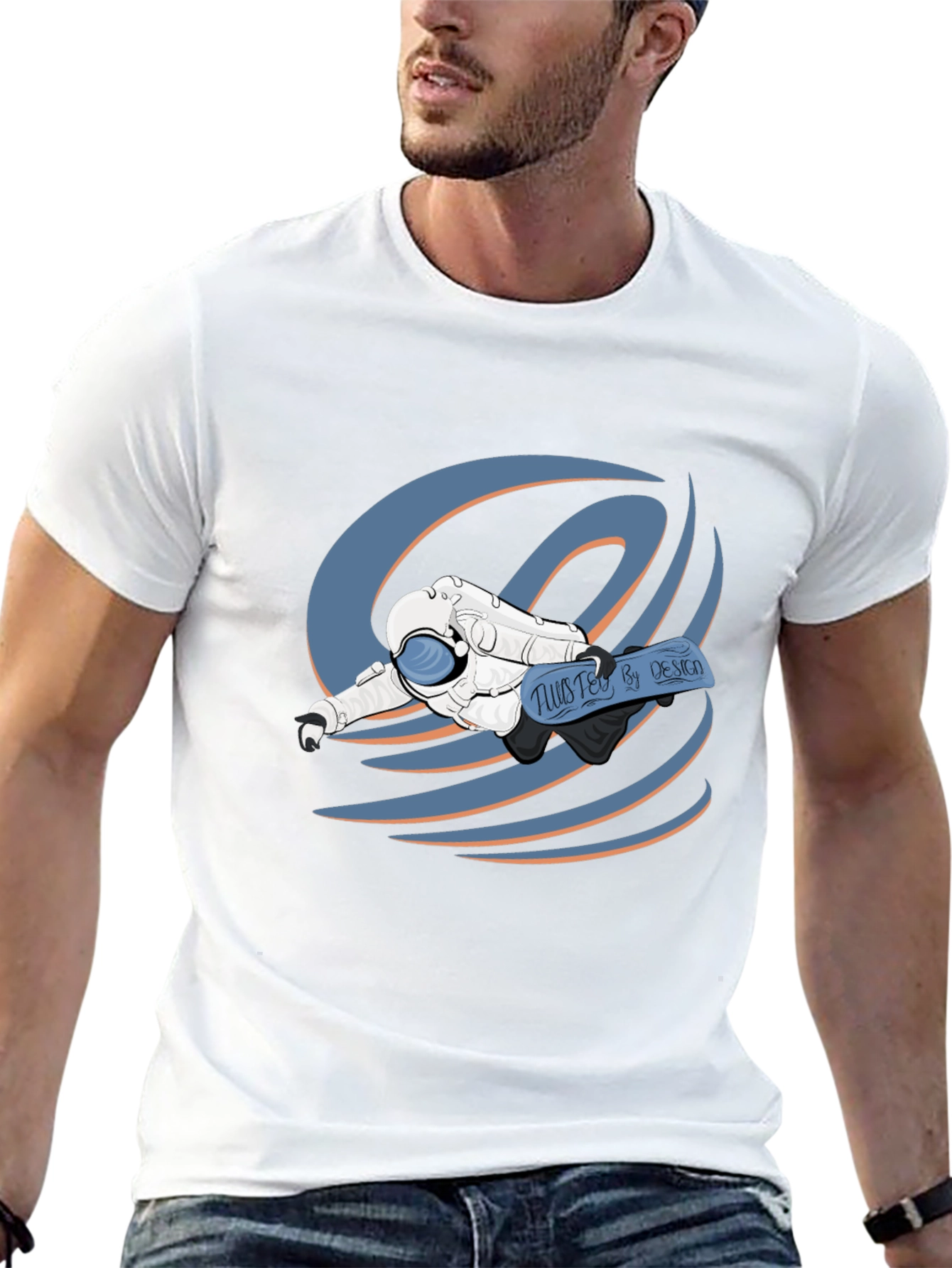Astronaut Tee: Twisted By Design Black T-Shirt