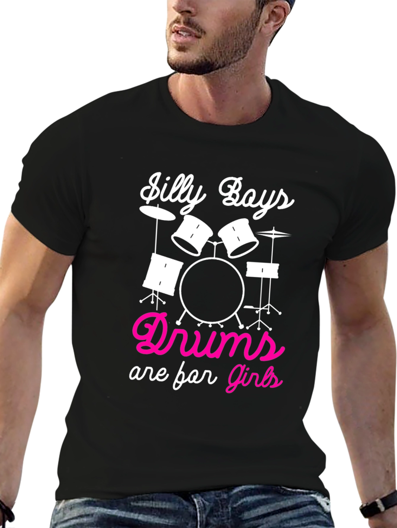 Silly Boys Drums are for Girls T-Shirt