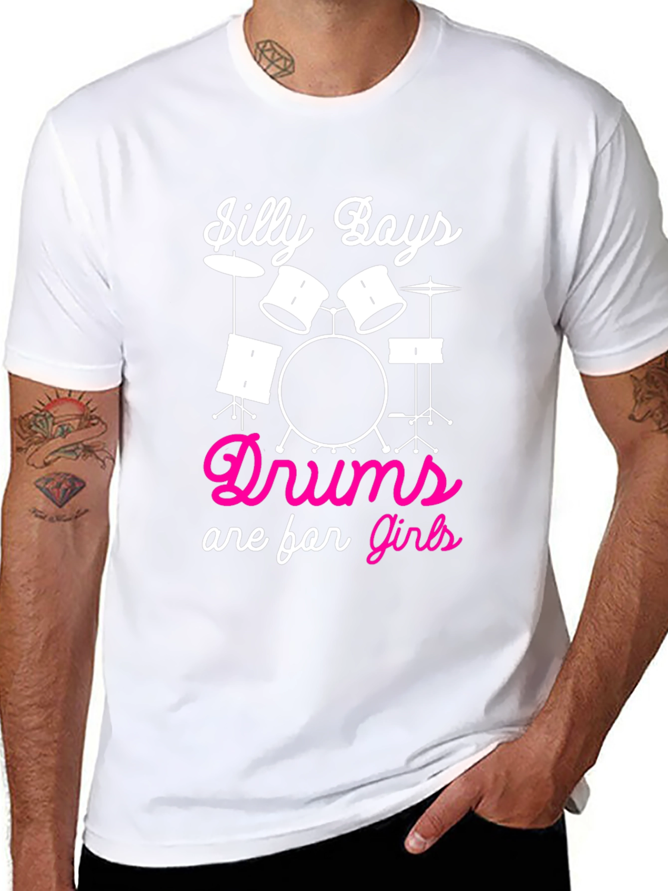 Silly Boys Drums are for Girls T-Shirt