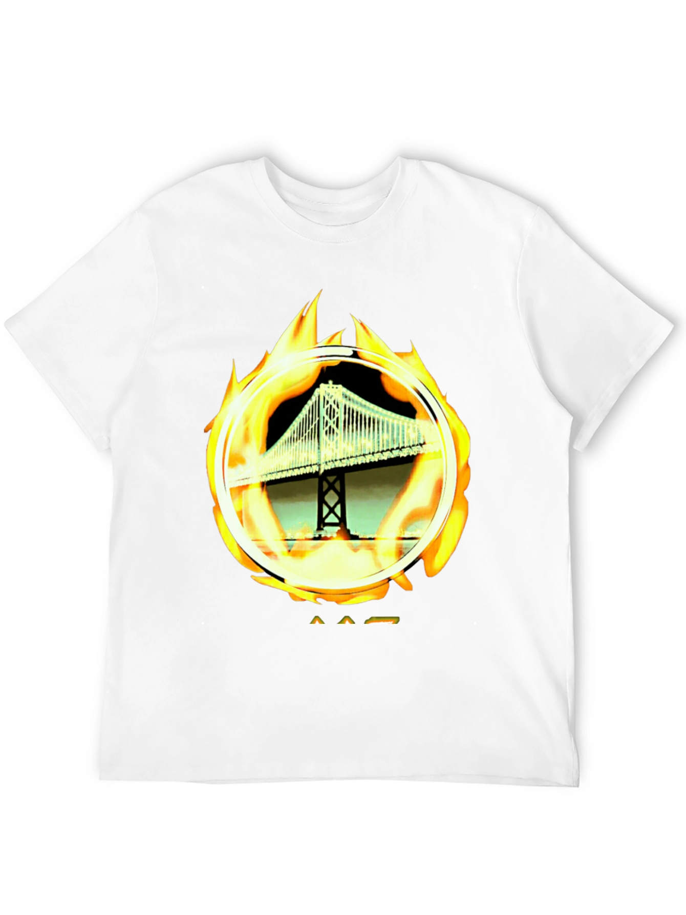 Bridge on Fire Graphic Tee - Classic Black