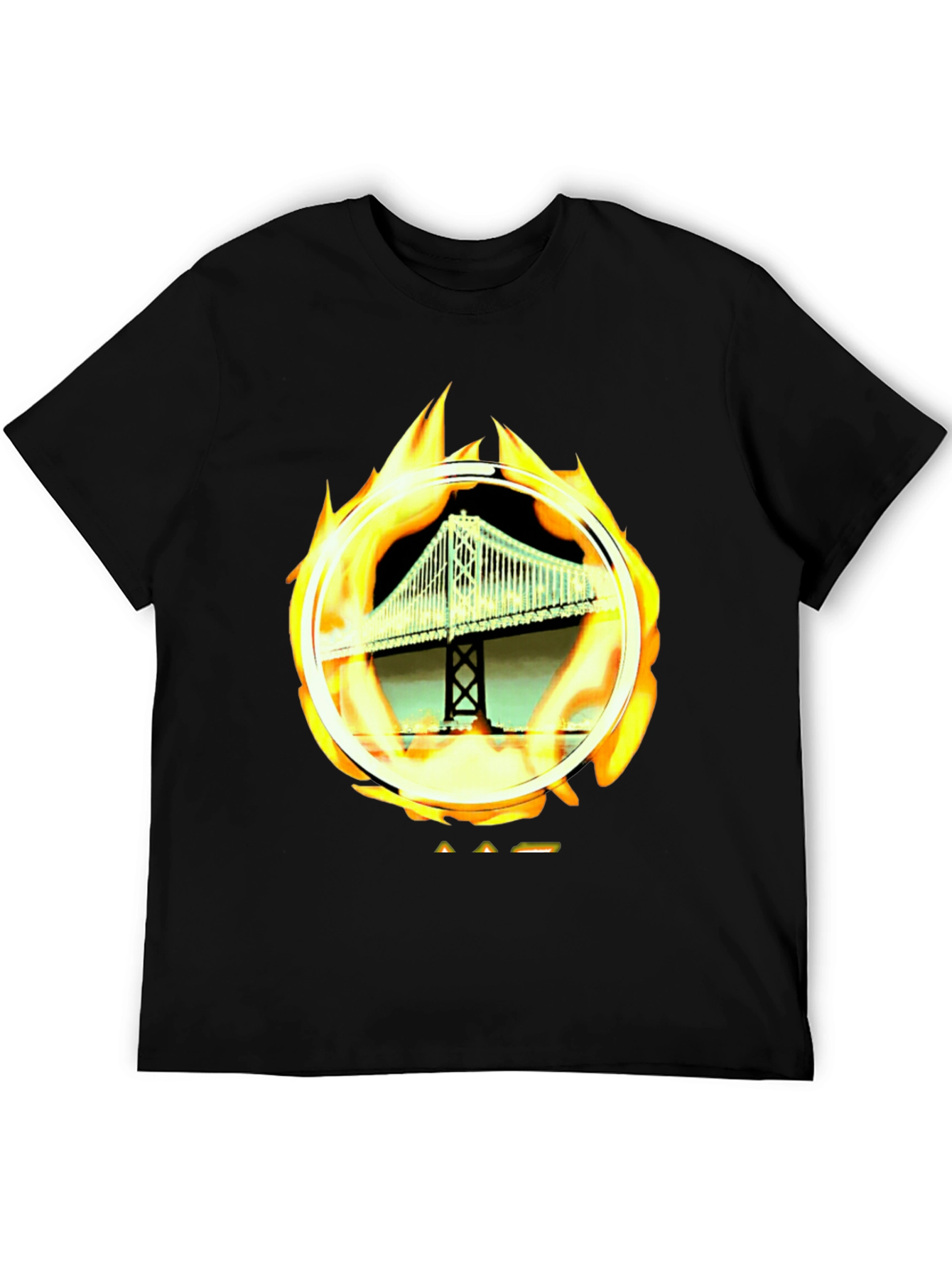 Bridge on Fire Graphic Tee - Classic Black