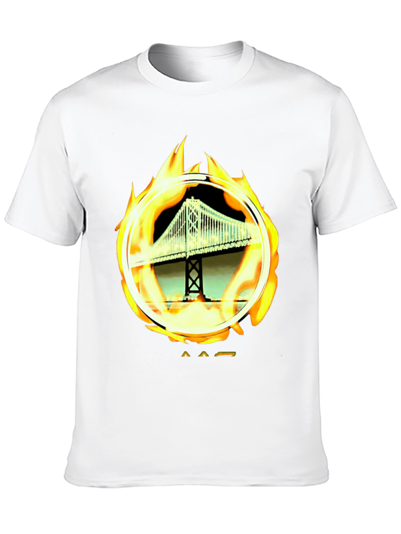 Bridge on Fire Graphic Tee - Classic Black