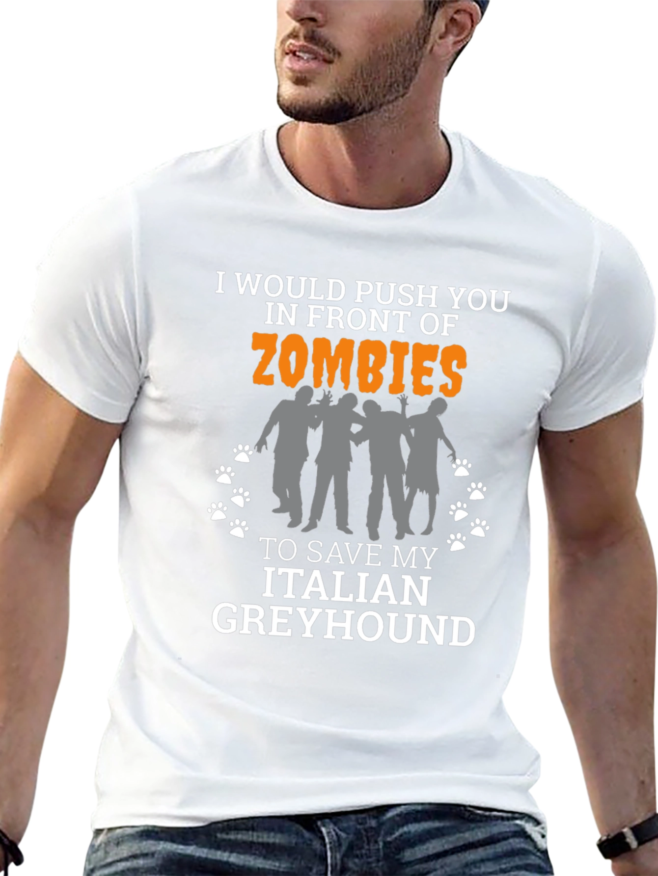 Zombie Italian Greyhound T-Shirt
