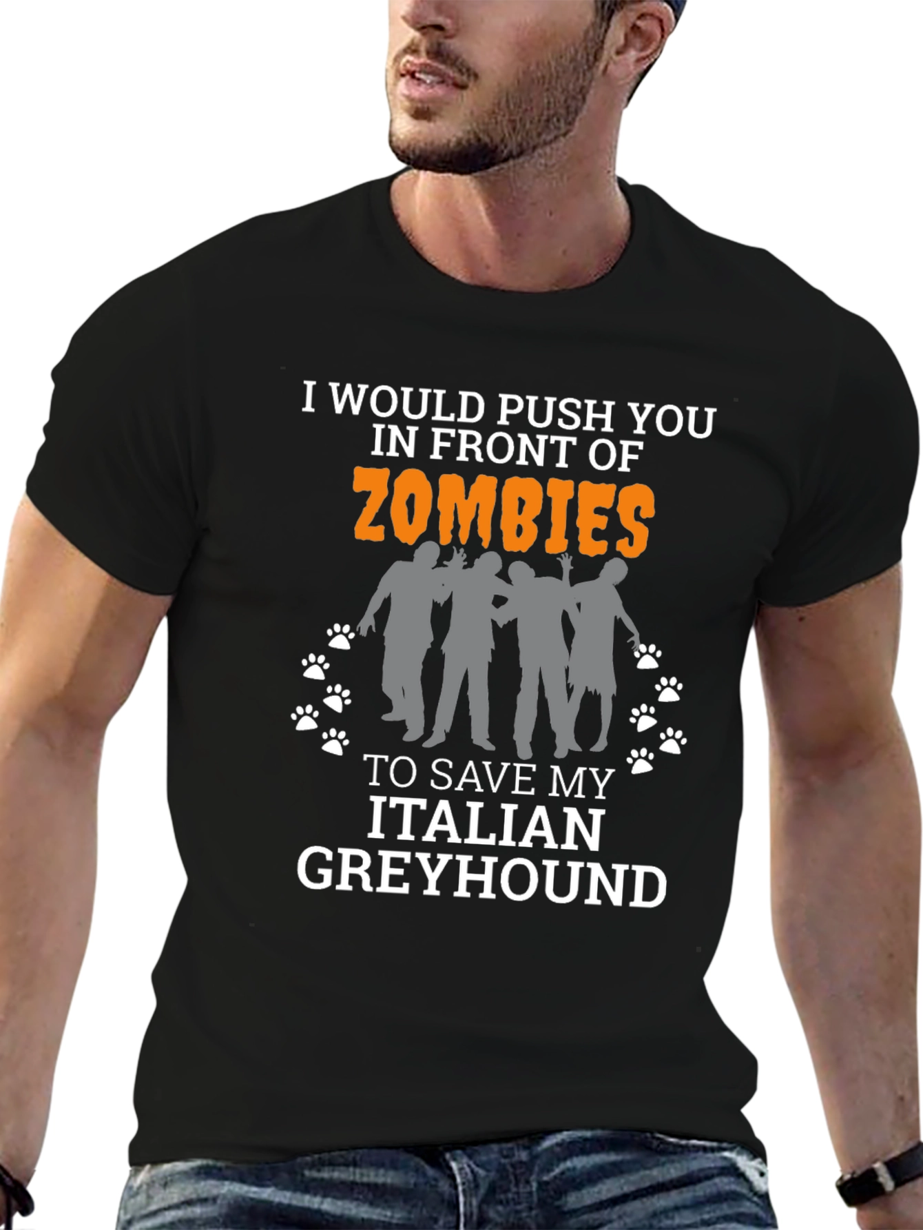Zombie Italian Greyhound T-Shirt