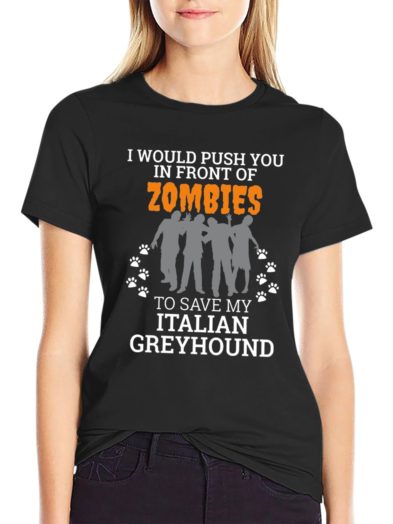 Zombie Italian Greyhound T-Shirt