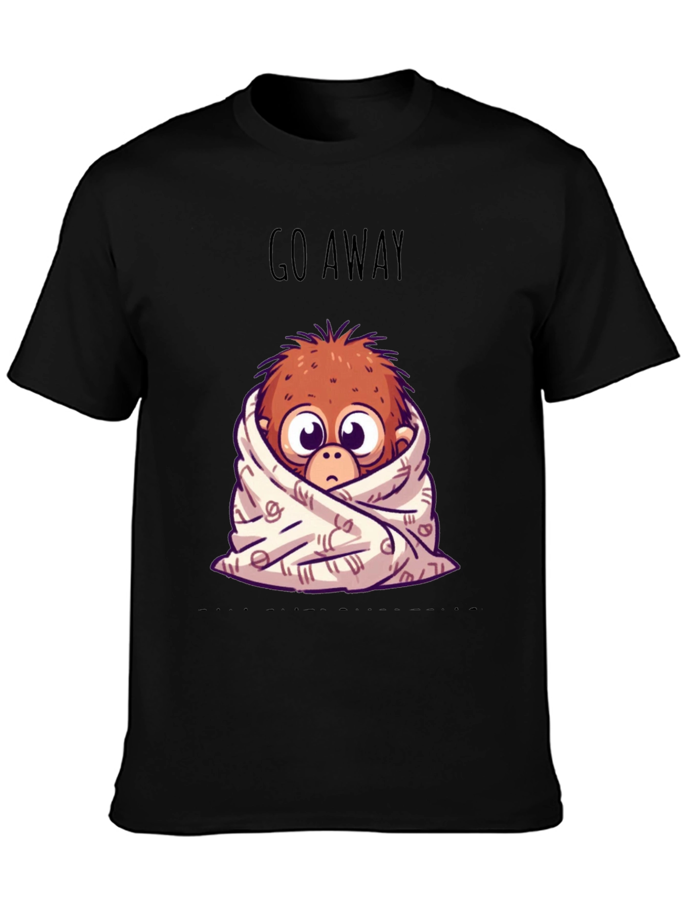Cozy Monkey Graphic T-Shirt - Go Away