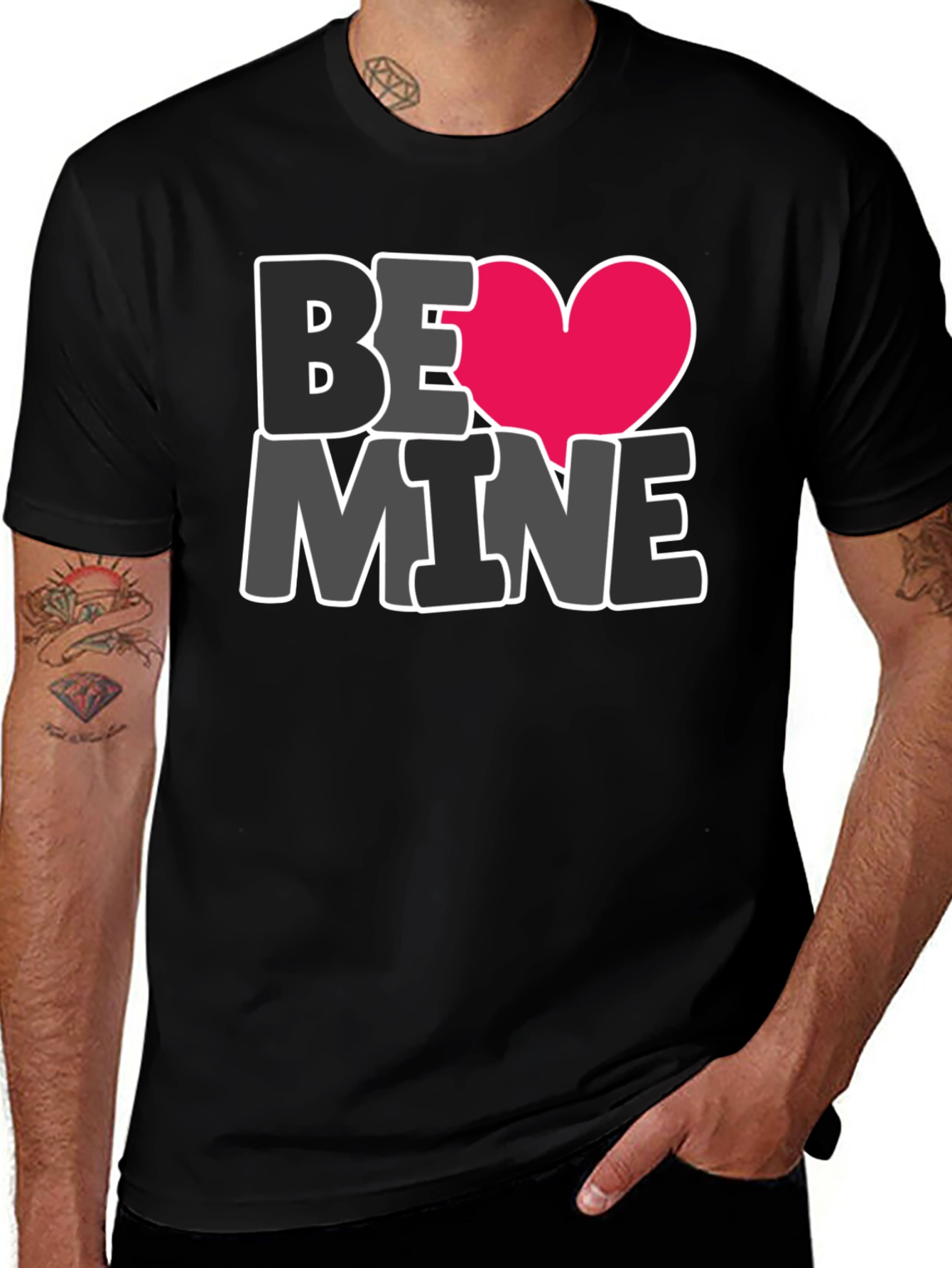 Be Mine Heart Graphic Tee - Valentines Day Shirt