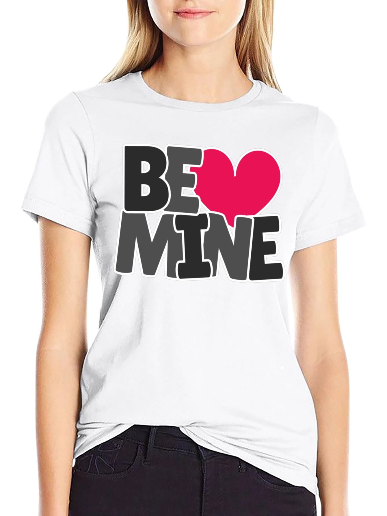 Be Mine Heart Graphic Tee - Valentines Day Shirt
