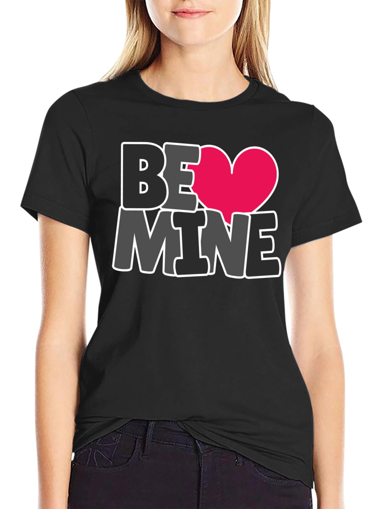 Be Mine Heart Graphic Tee - Valentines Day Shirt