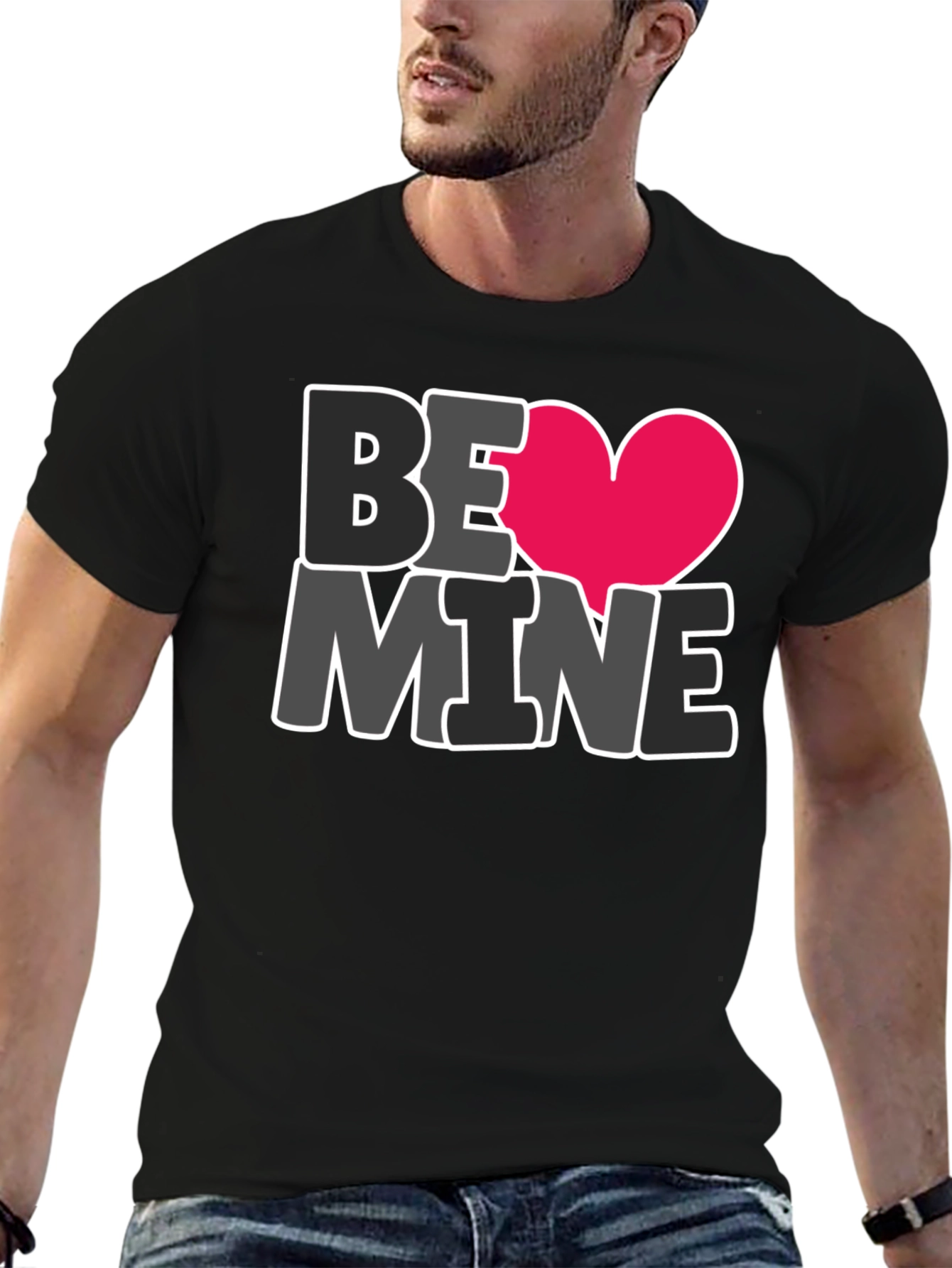 Be Mine Heart Graphic Tee - Valentines Day Shirt