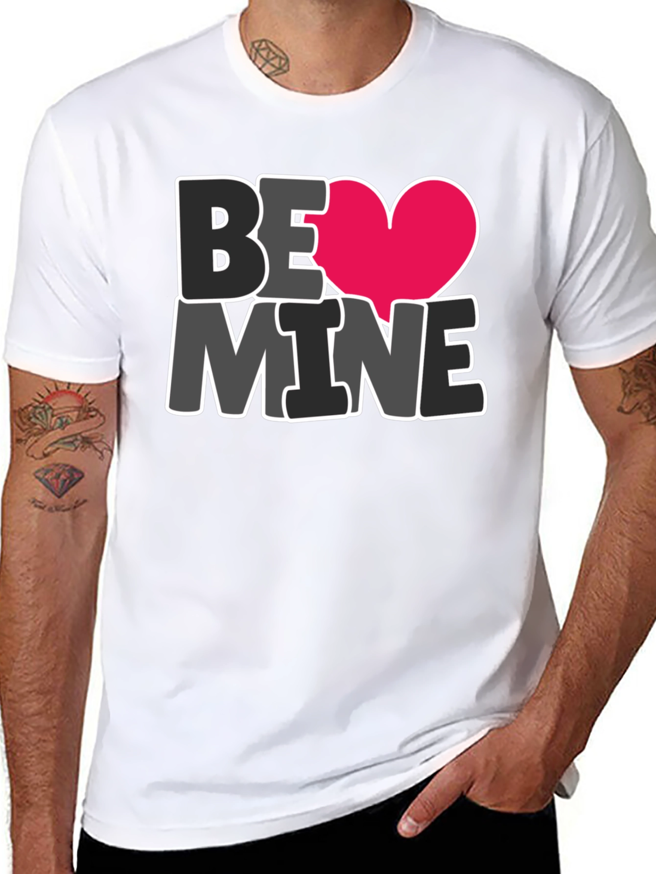 Be Mine Heart Graphic Tee - Valentines Day Shirt