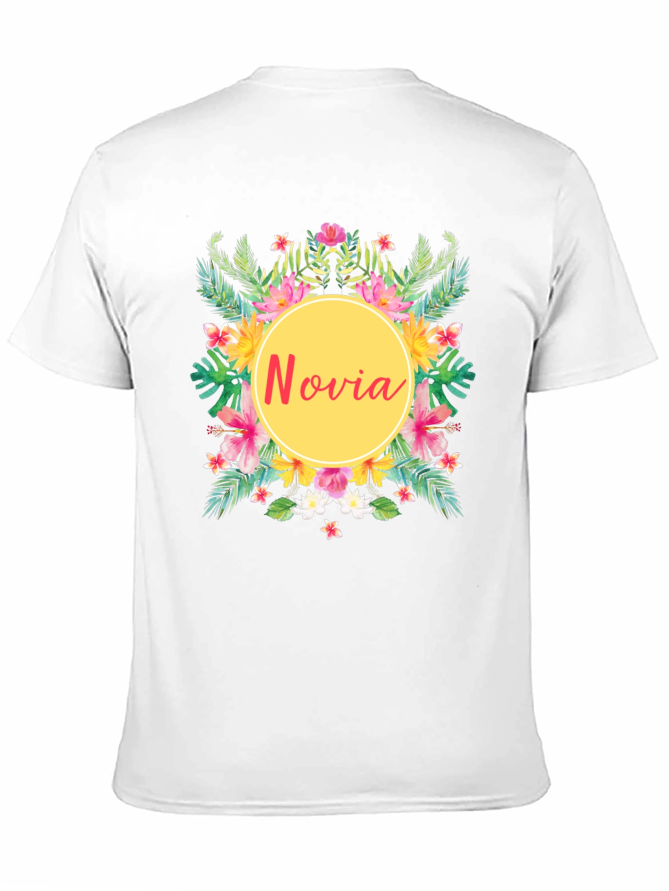 Novia Floral Graphic Tee - Tropical Wedding Shirt