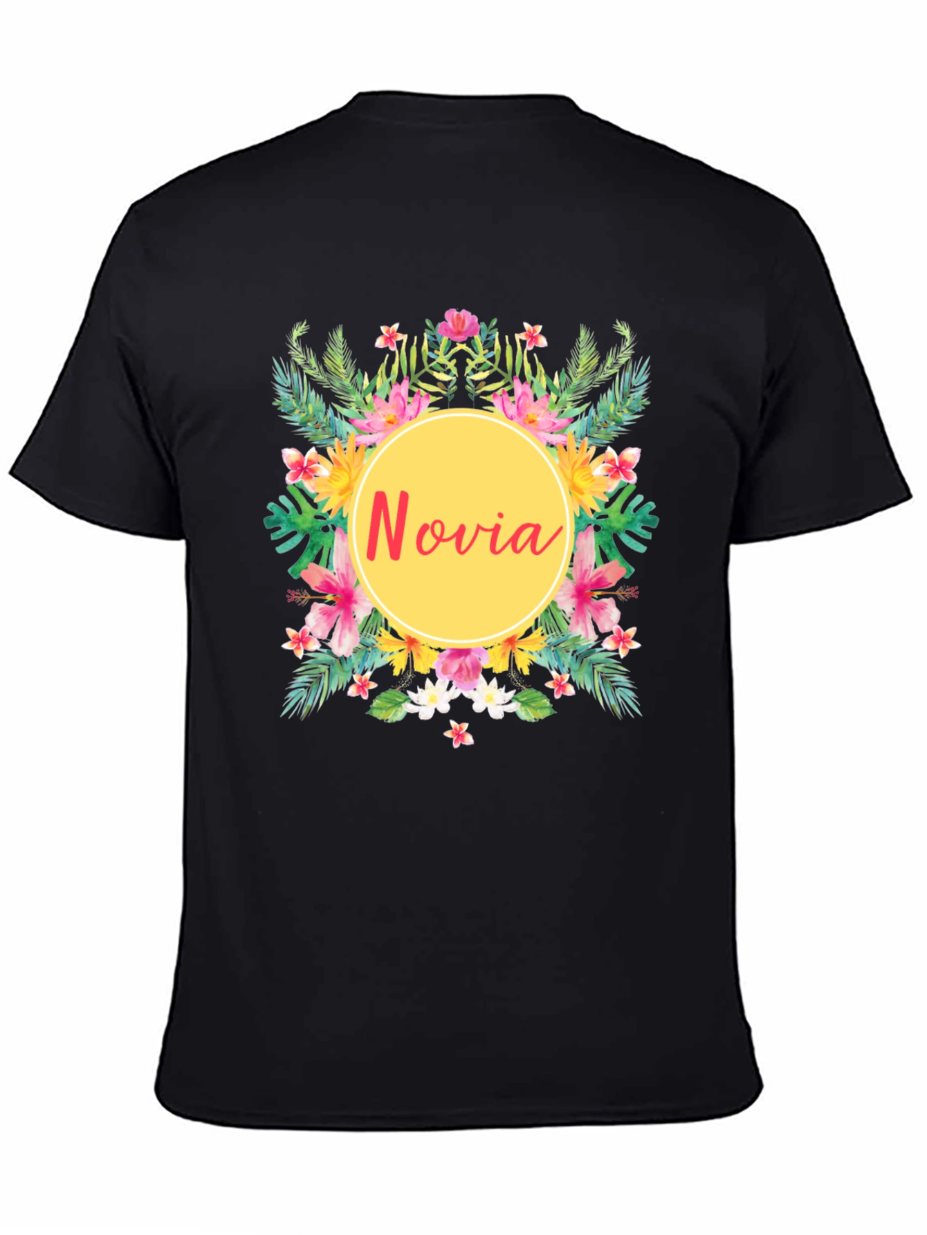 Novia Floral Graphic Tee - Tropical Wedding Shirt